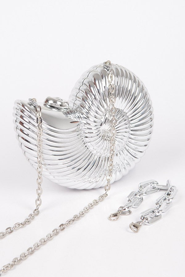 Pochette escargot - Argentée