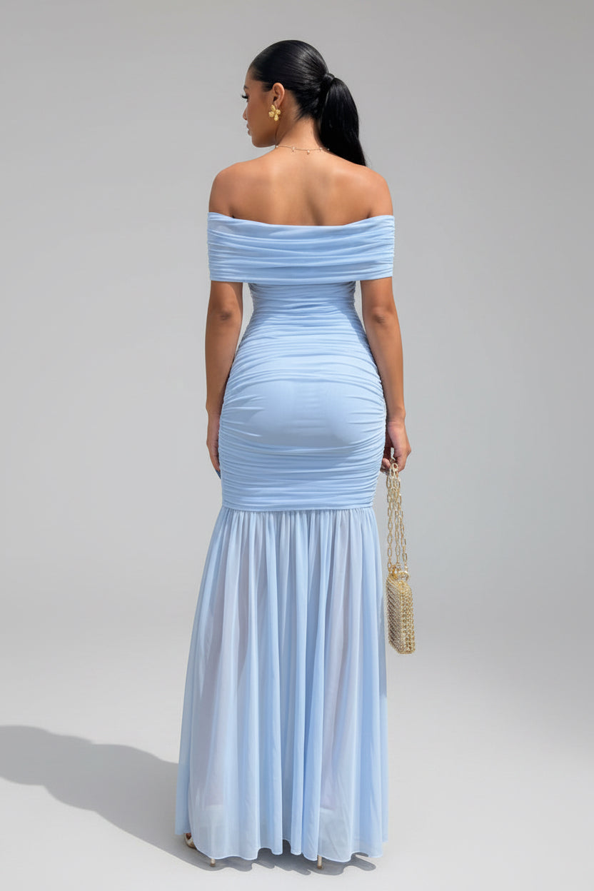 Celestial Grace - Robe longue bleu ciel