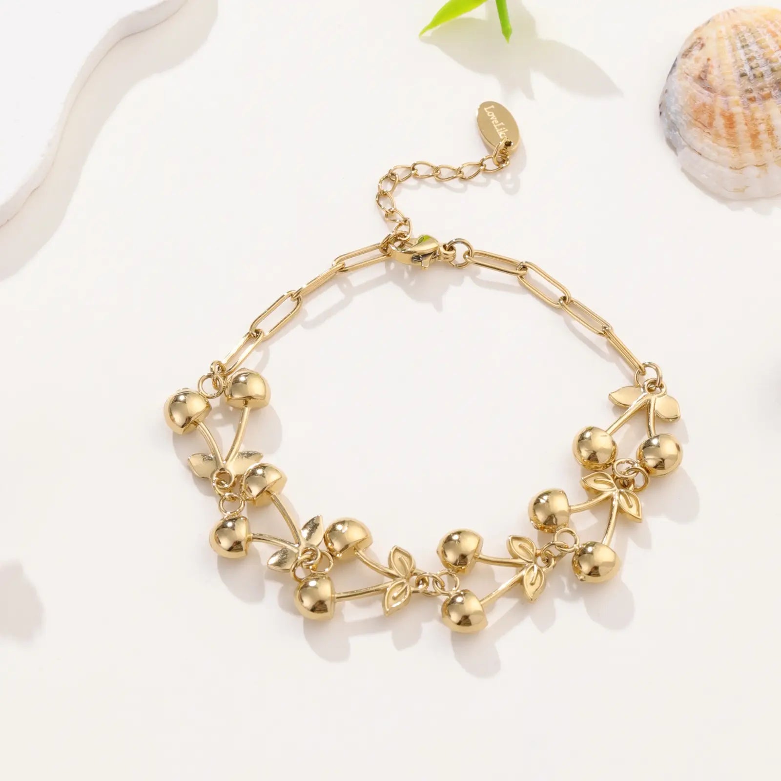 Cerezas - Bracelet acier inoxydable