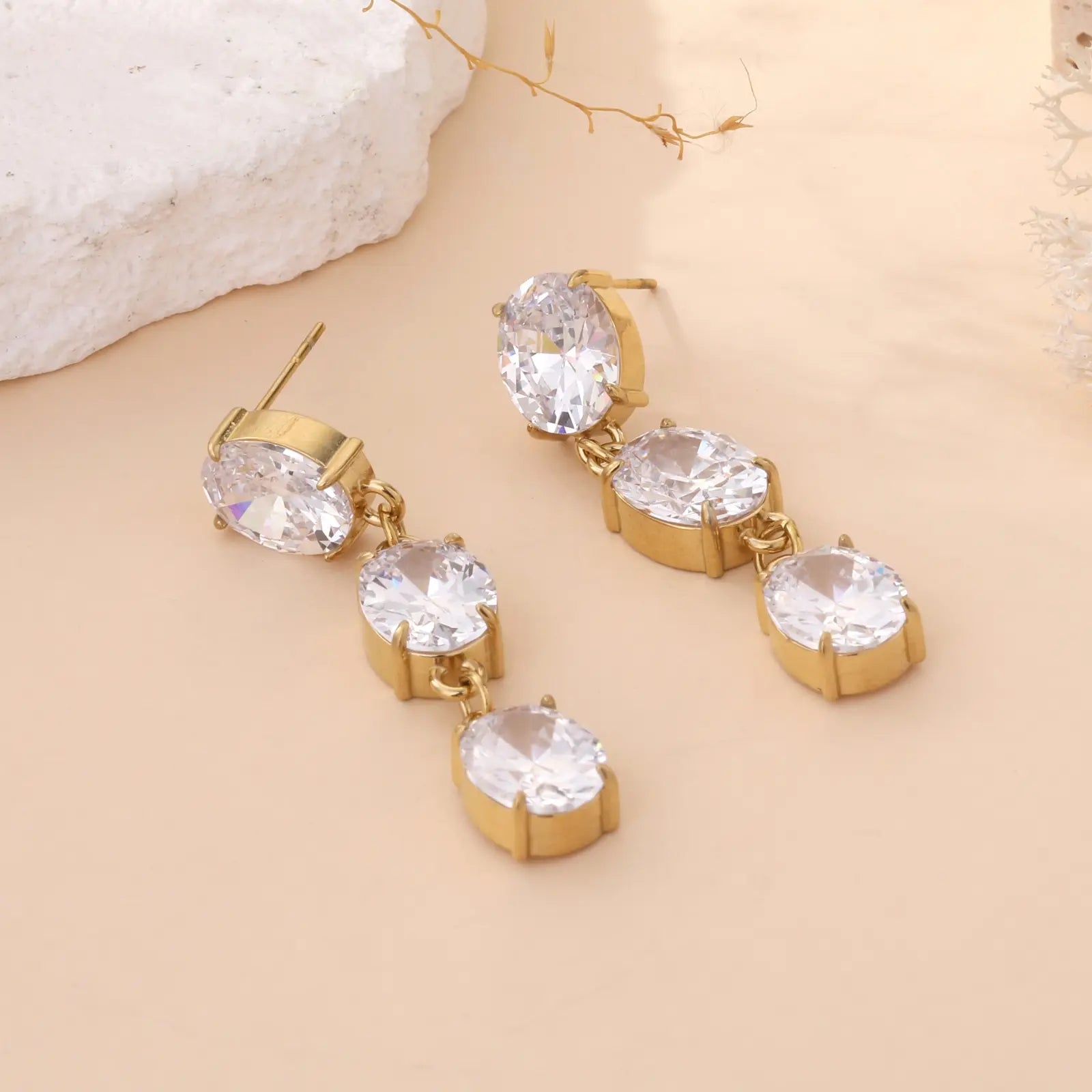 Lights - Boucles d'oreilles acier inoxydable