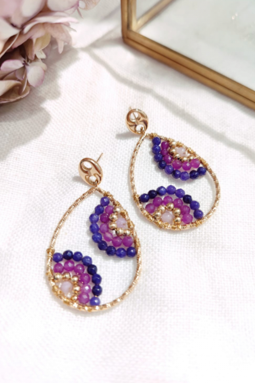 Purple & Parma Pearl Earrings
