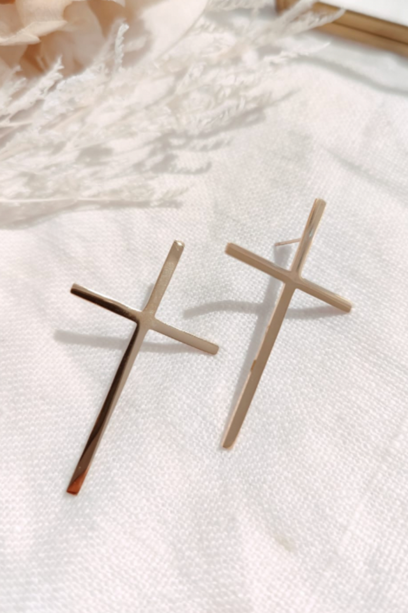 FINE CROSS earrings