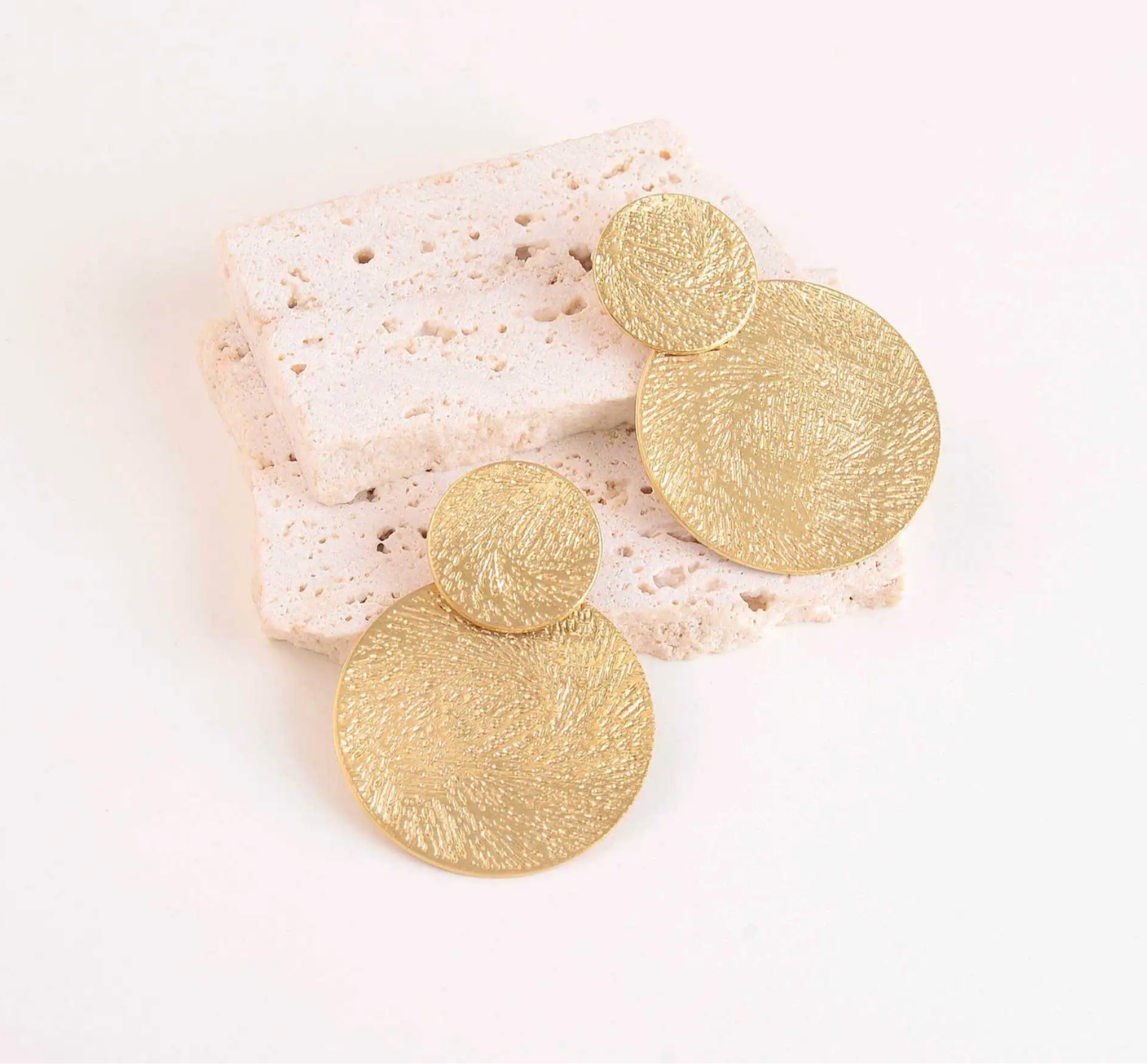 Brushed Gold - Boucles d'oreilles acier inoxydable