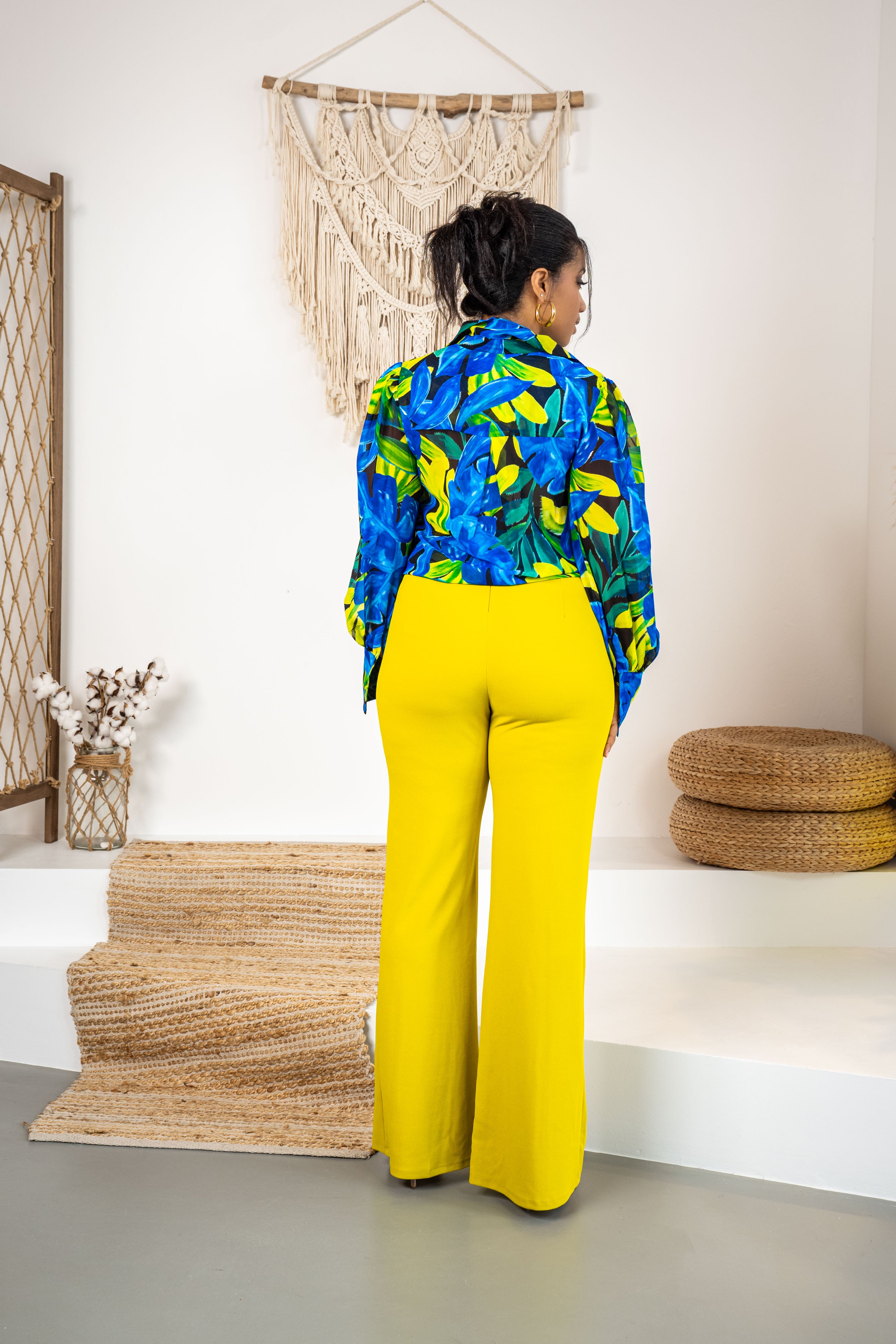 spice up the office - Pantalon vert anis