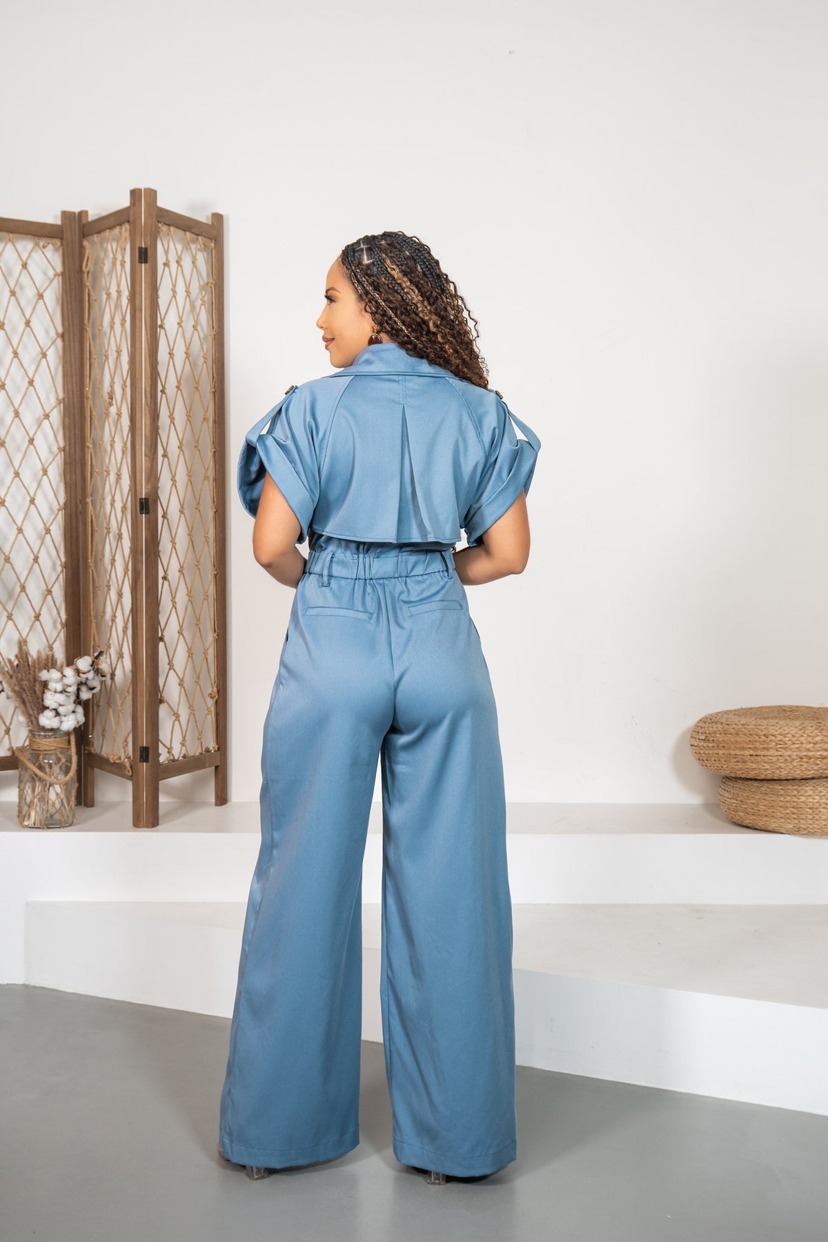 Calcedonia - Combinaison trench bleu ciel