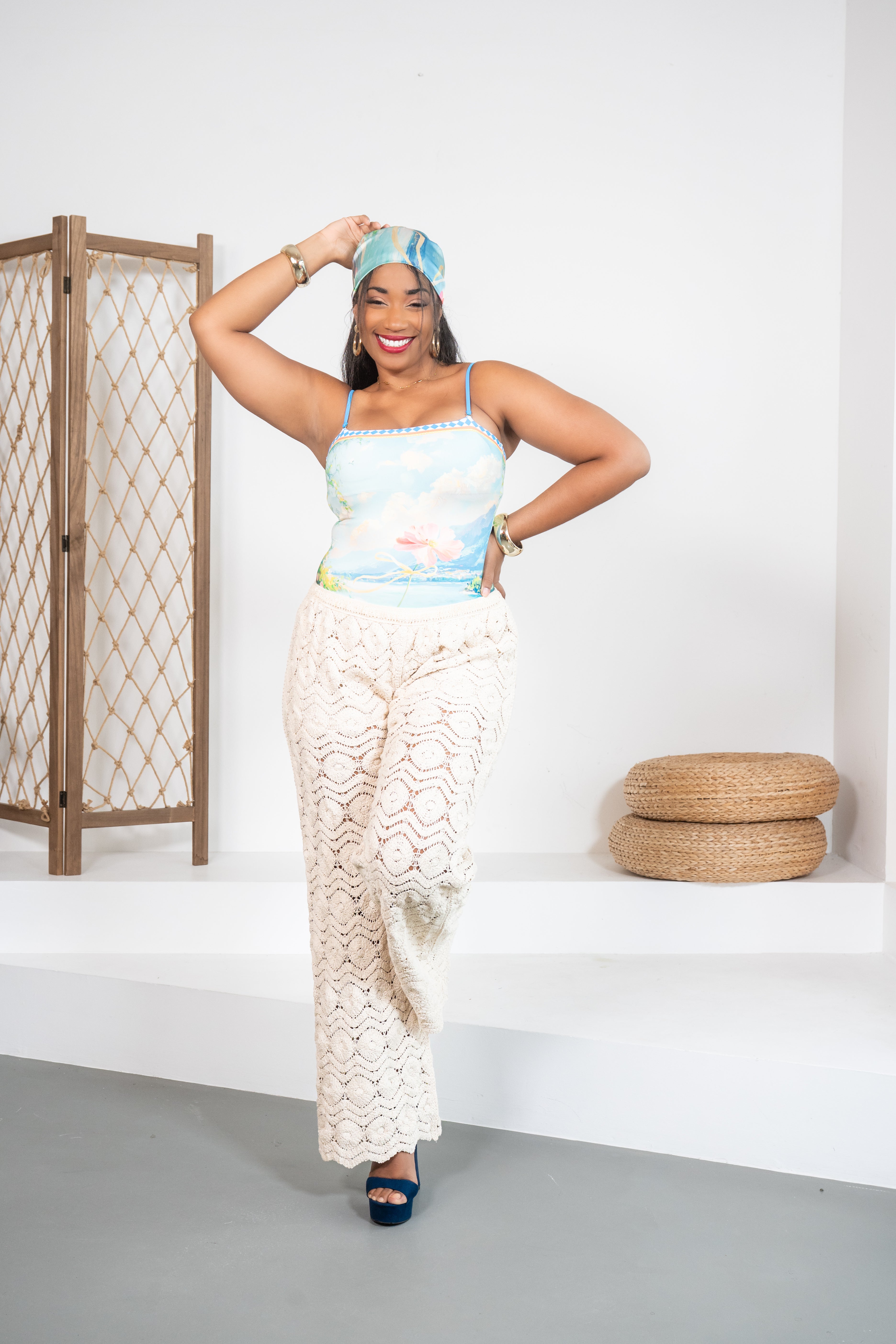 Pants of liberty - Pantalon épais en crochet travaillé
