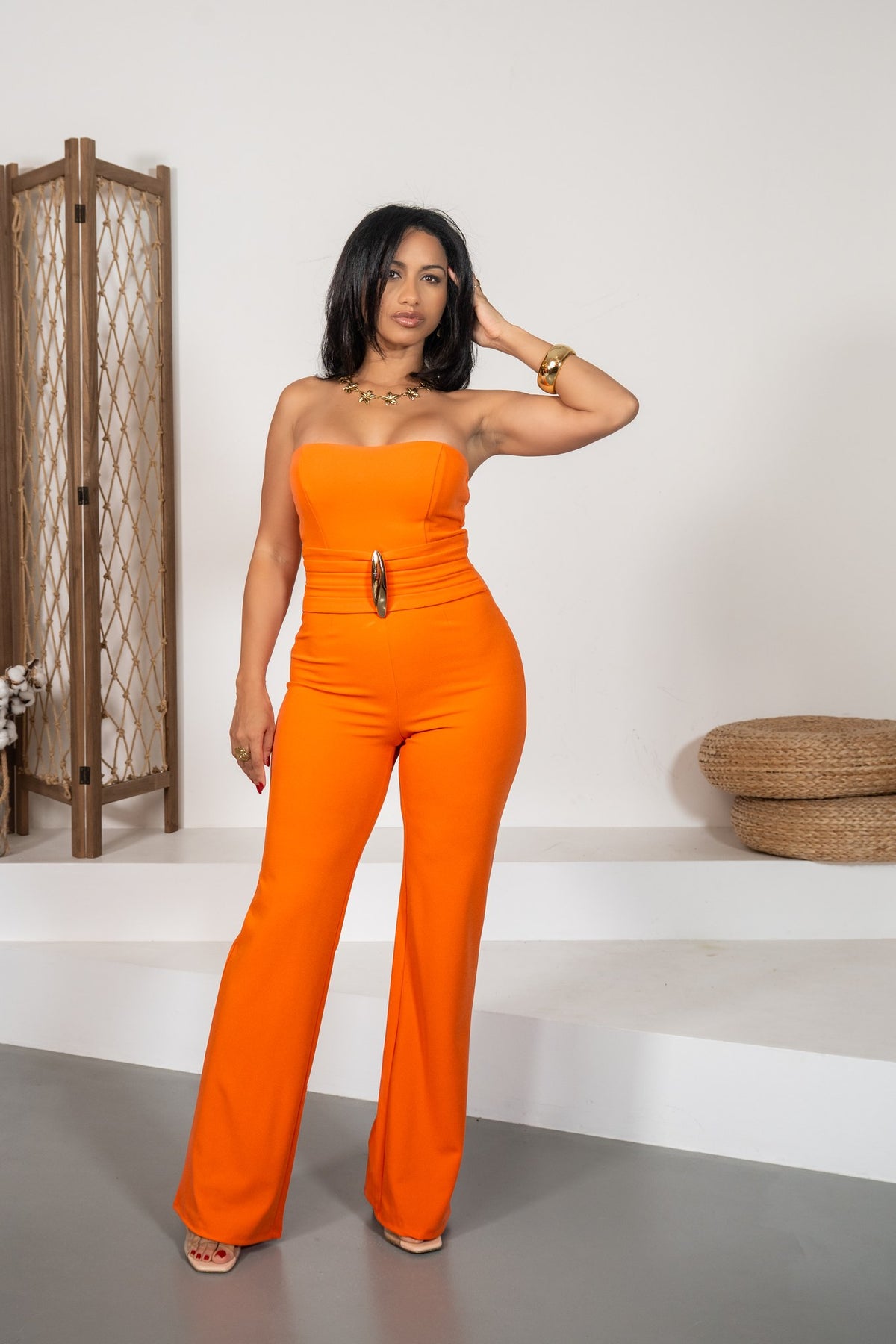 Clementina - Combinaison bustier orange