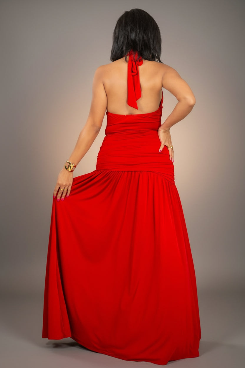 Ruby Bloom - Robe longue rouge