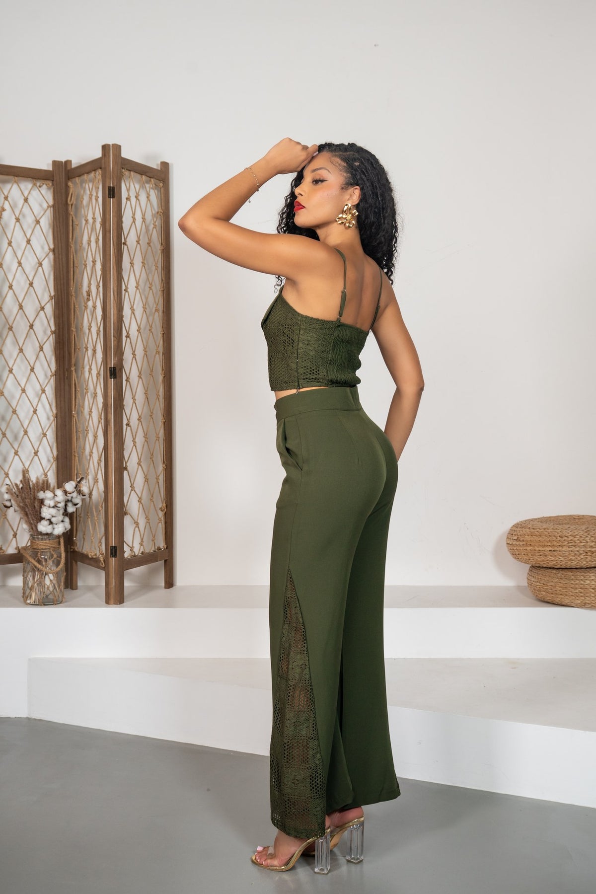 Romero - Ensemble crochet olive