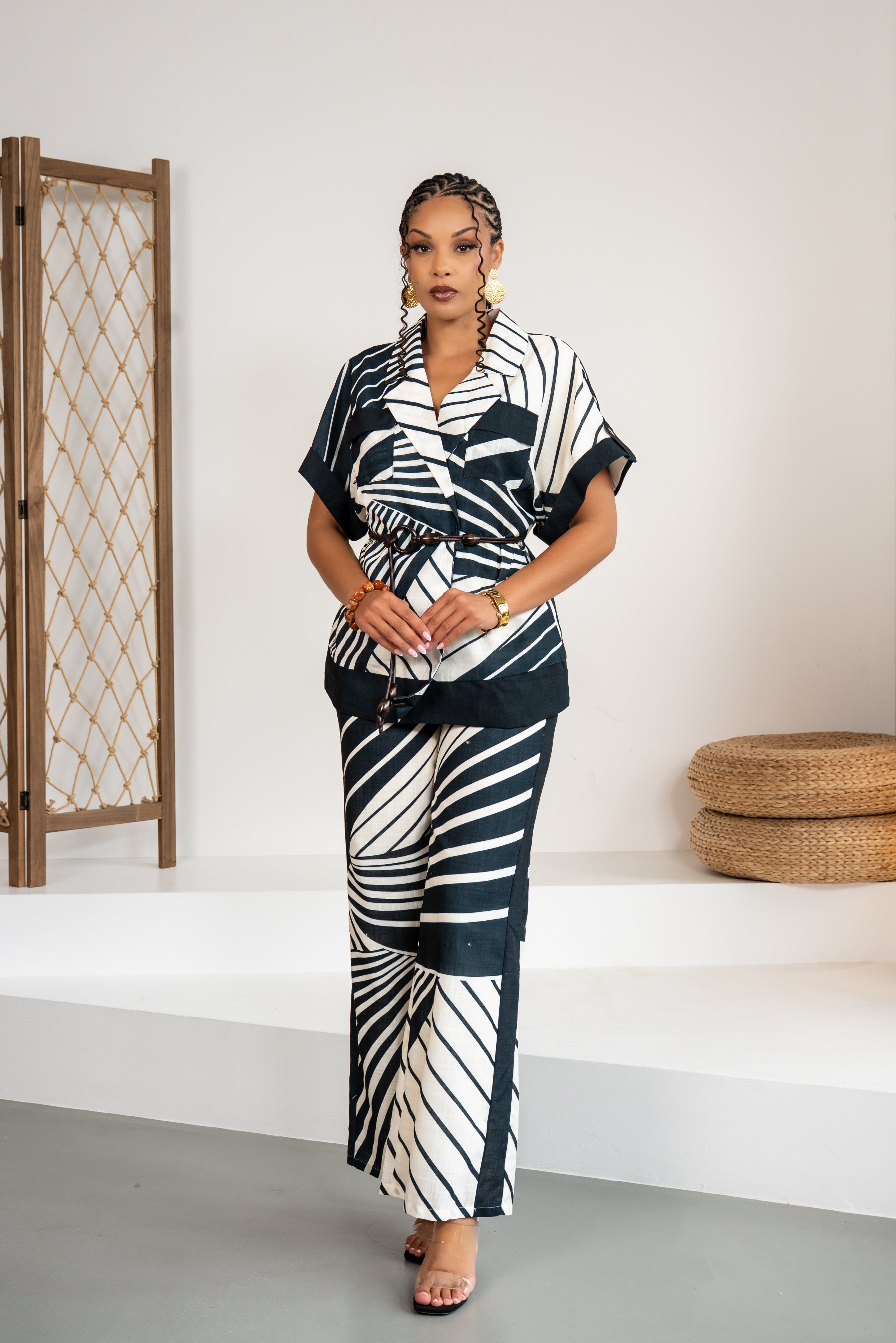 Graphic shape - Pantalon noir