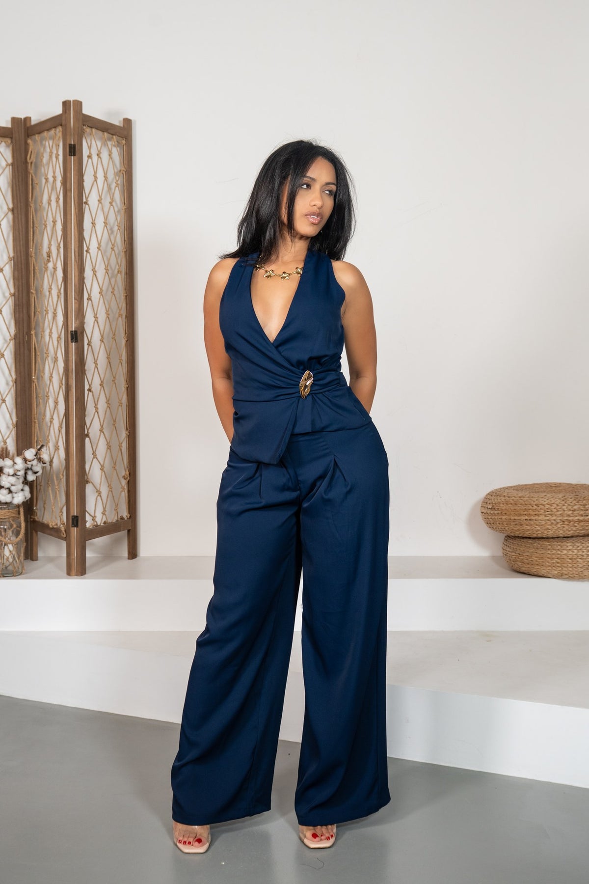 Sodalita - Ensemble gilet bleu marine