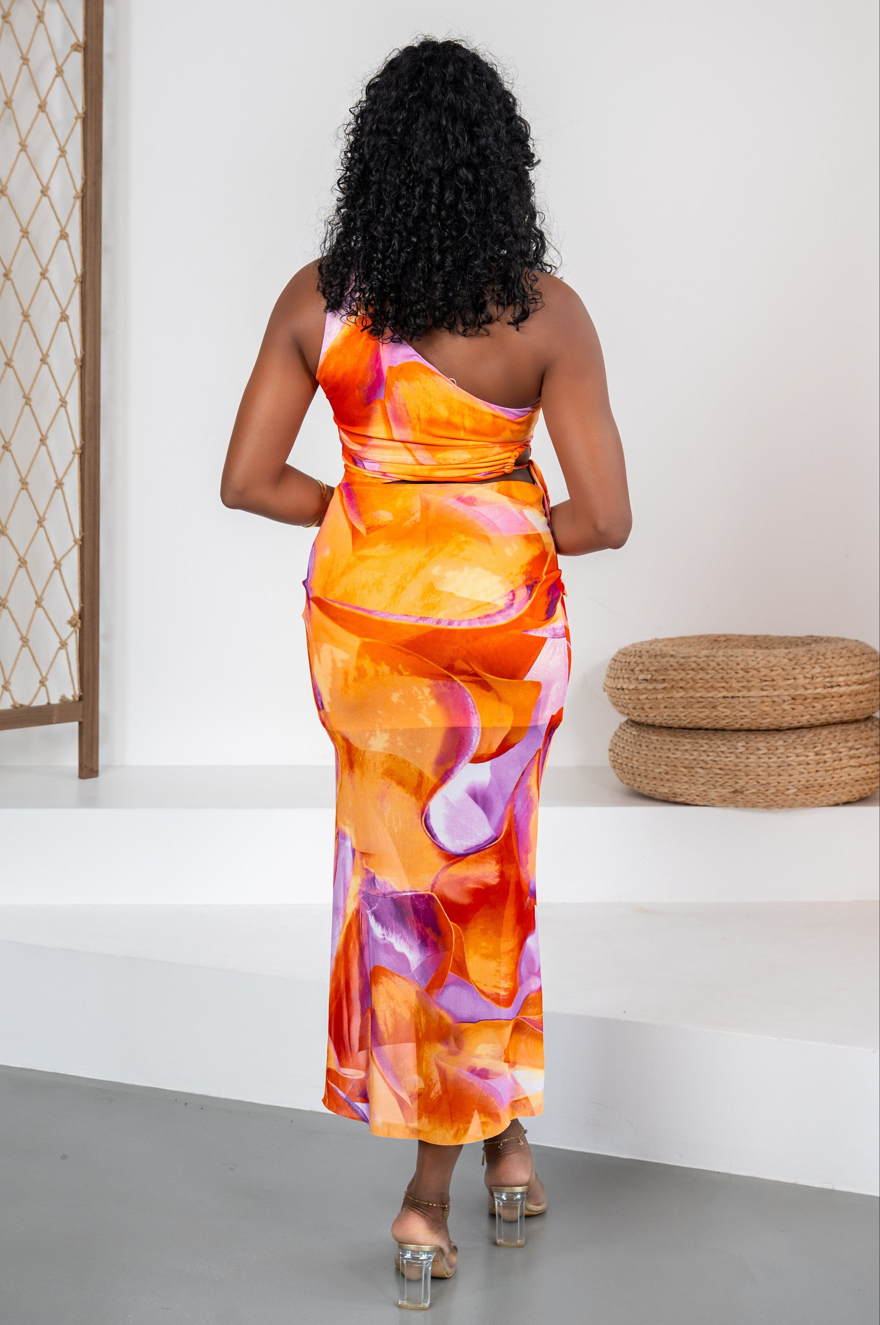 Eternal Summer - Robe ajourée colorée asymétrique