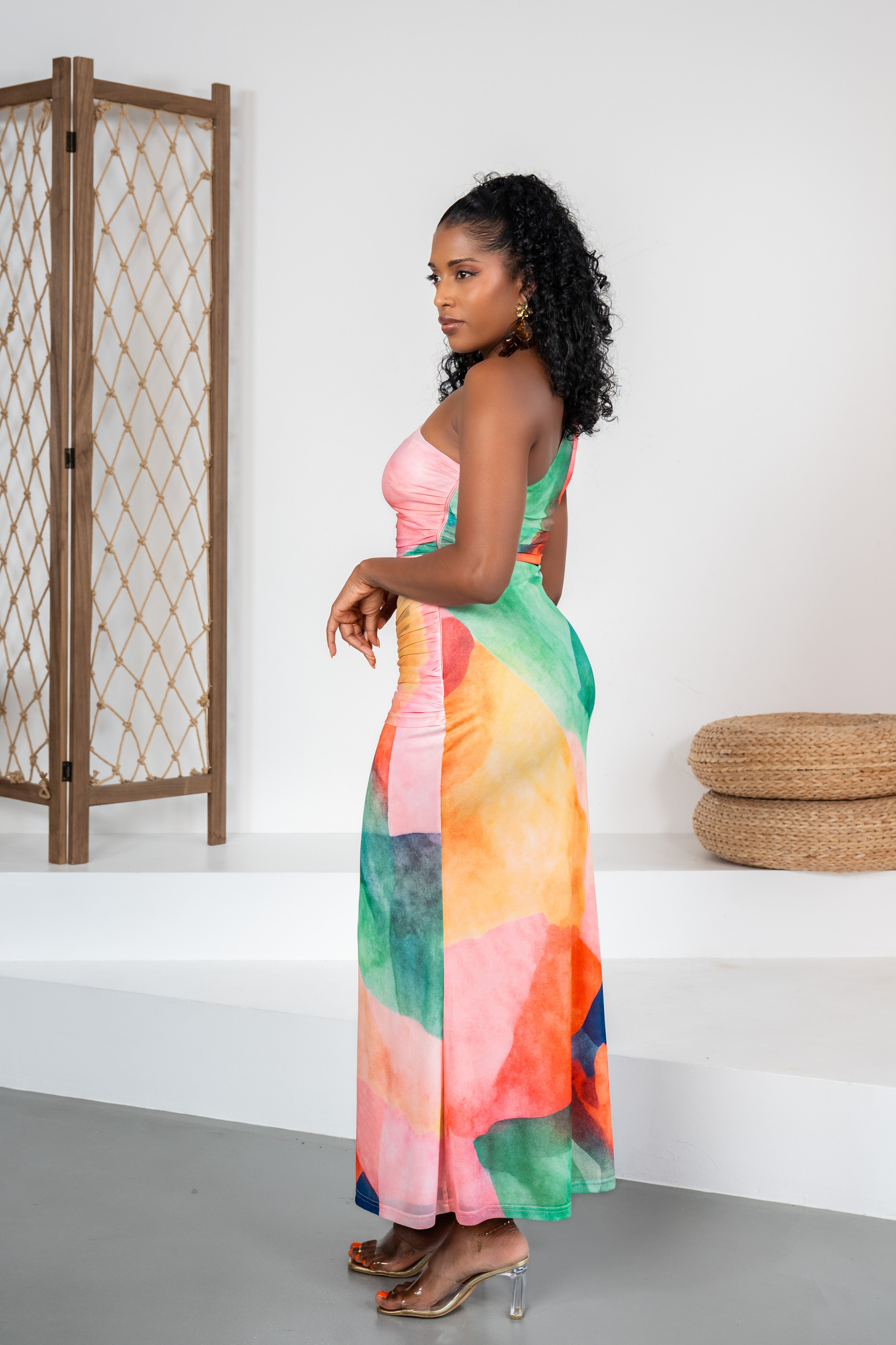 Caribe Royale - Robe longue multicolore ajourée