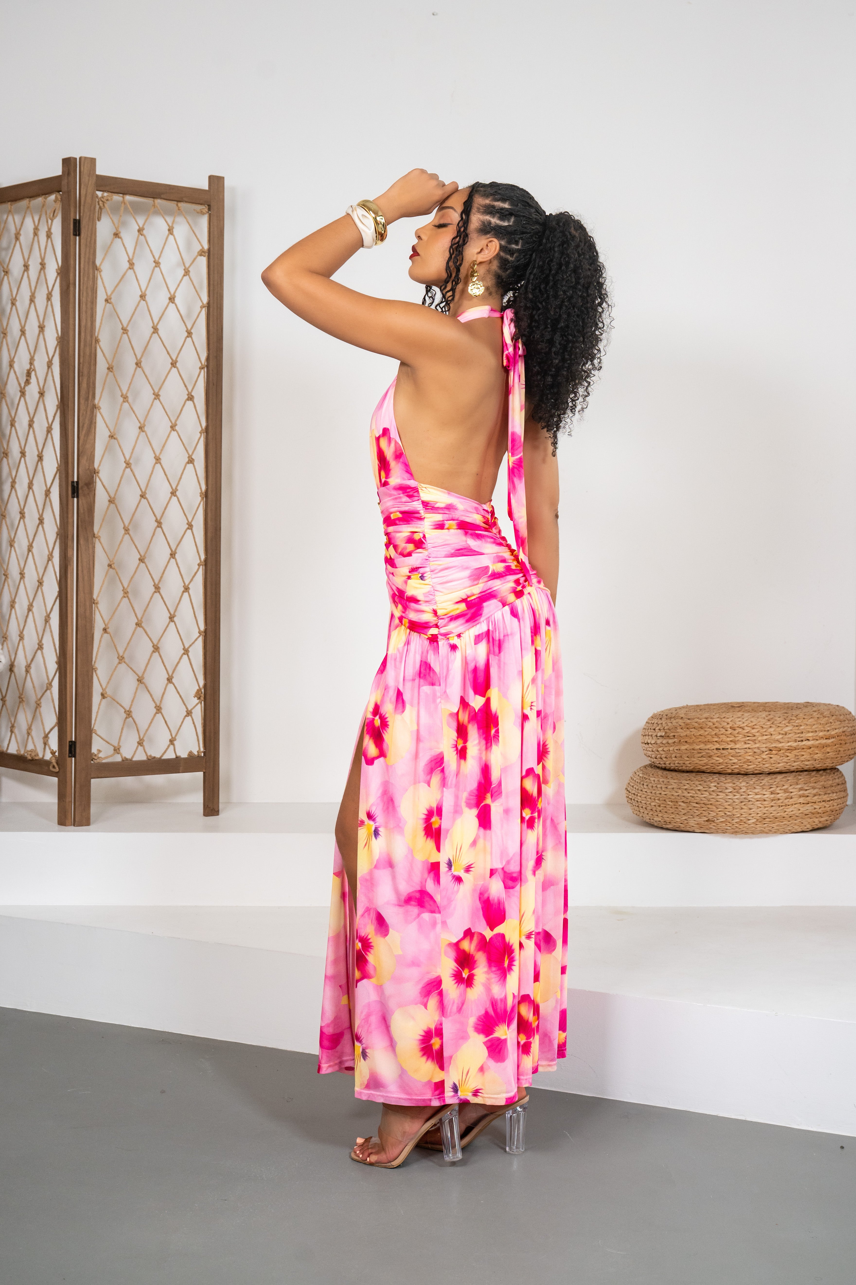 Pastel Harmony - Robe longue pastel fleurie