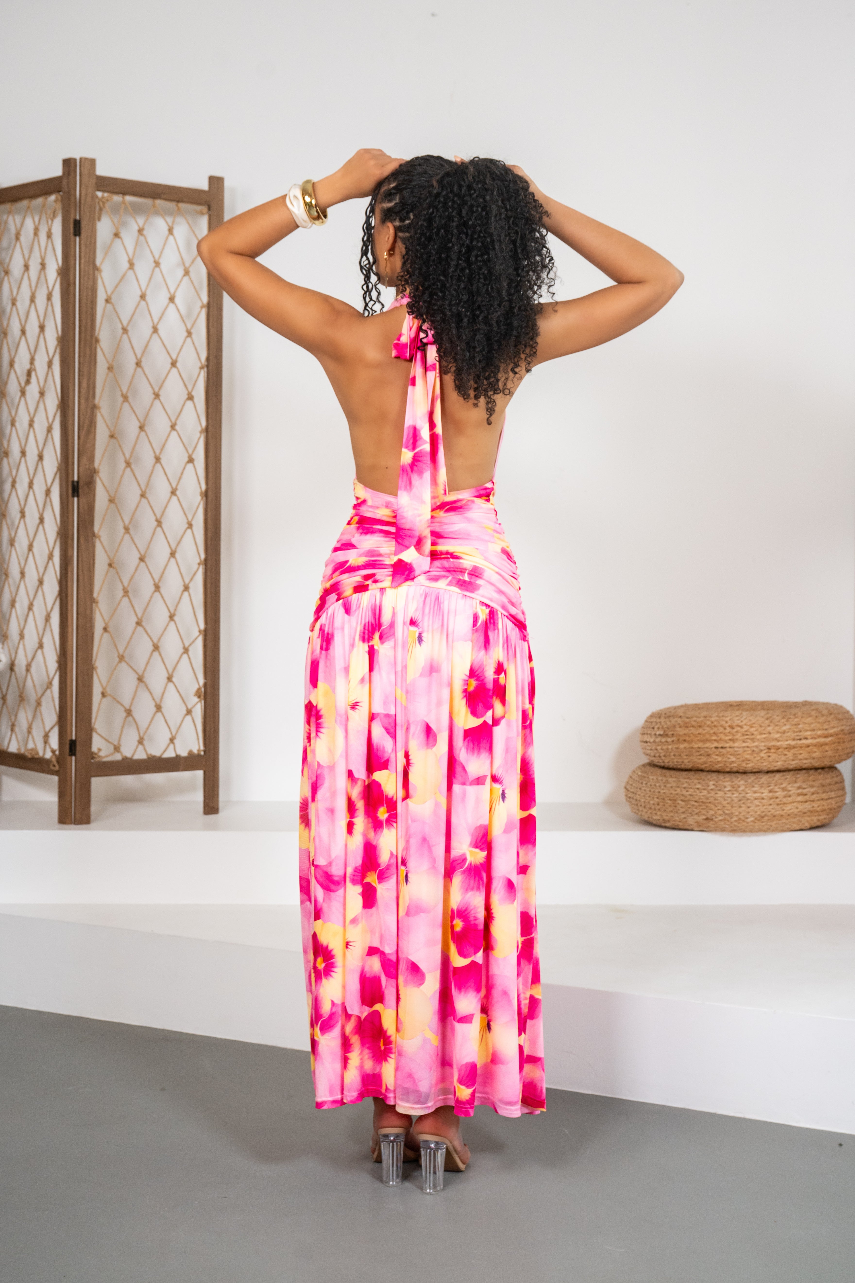 Pastel Harmony - Robe longue pastel fleurie