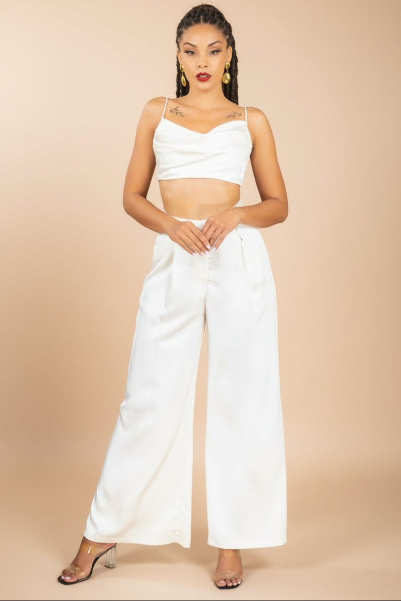 Ivory Silk - Ensemble pantalon blanc