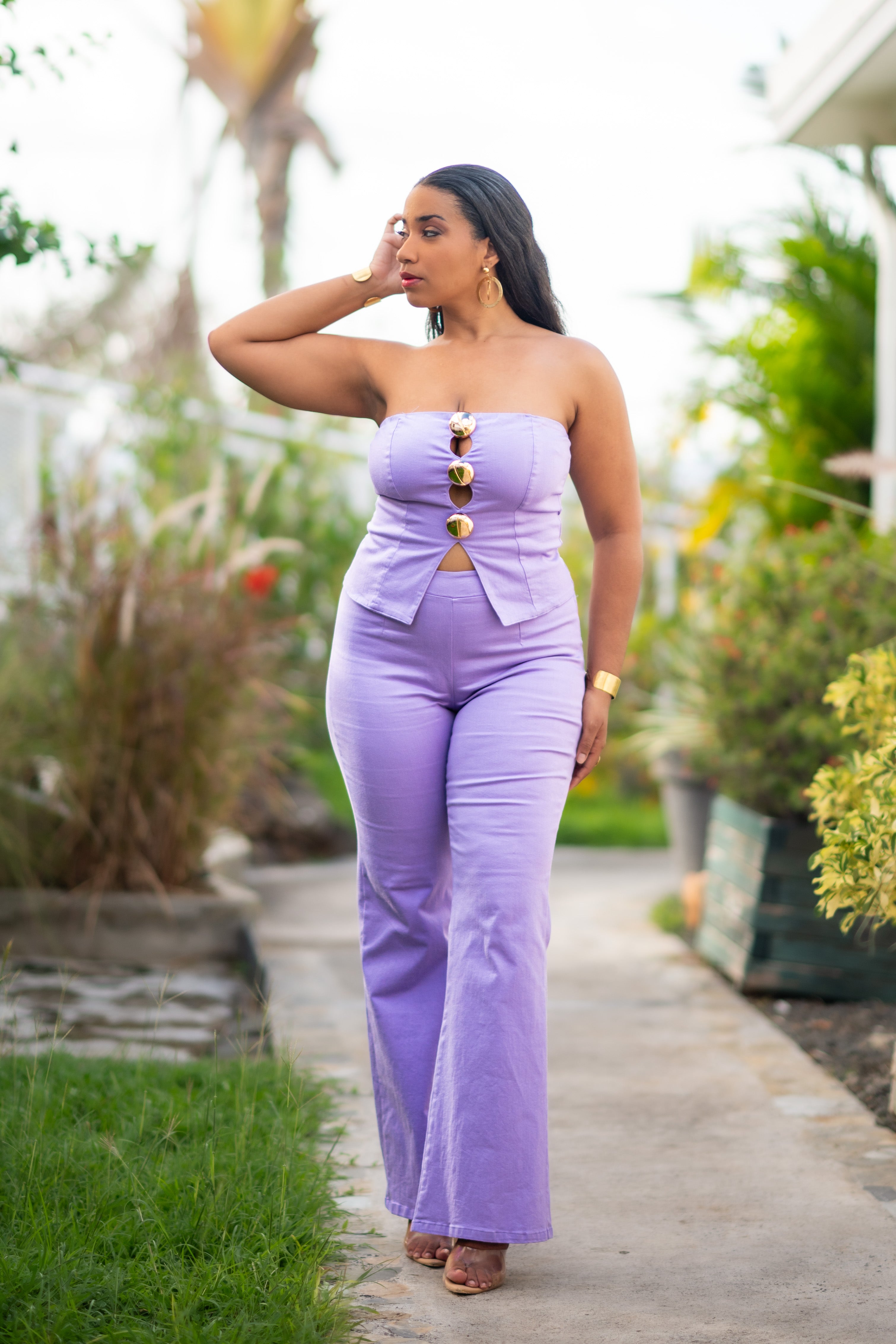 Lilac Love - Ensemble pantalon parme
