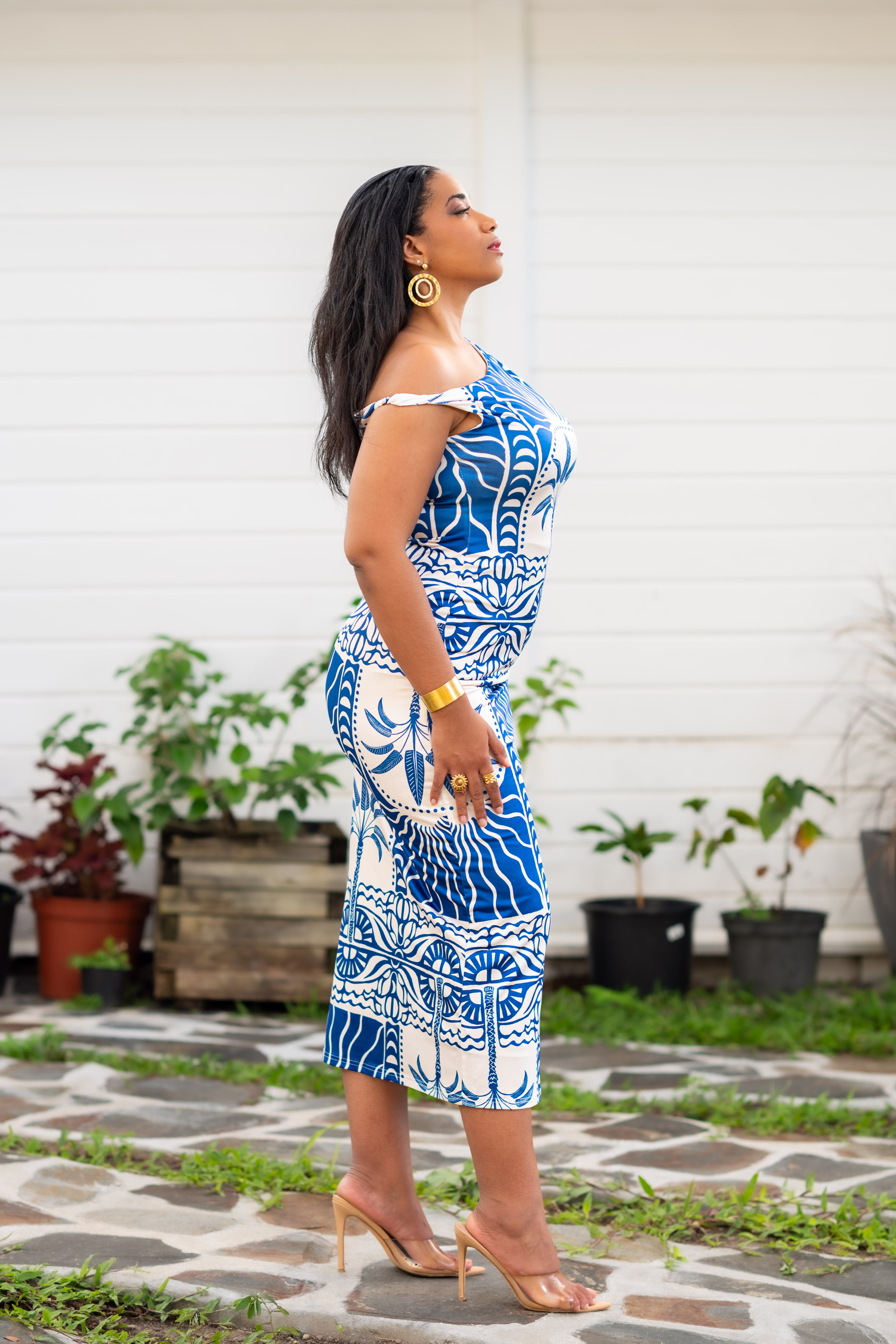 The Nautilus Moment - Robe midi bleue