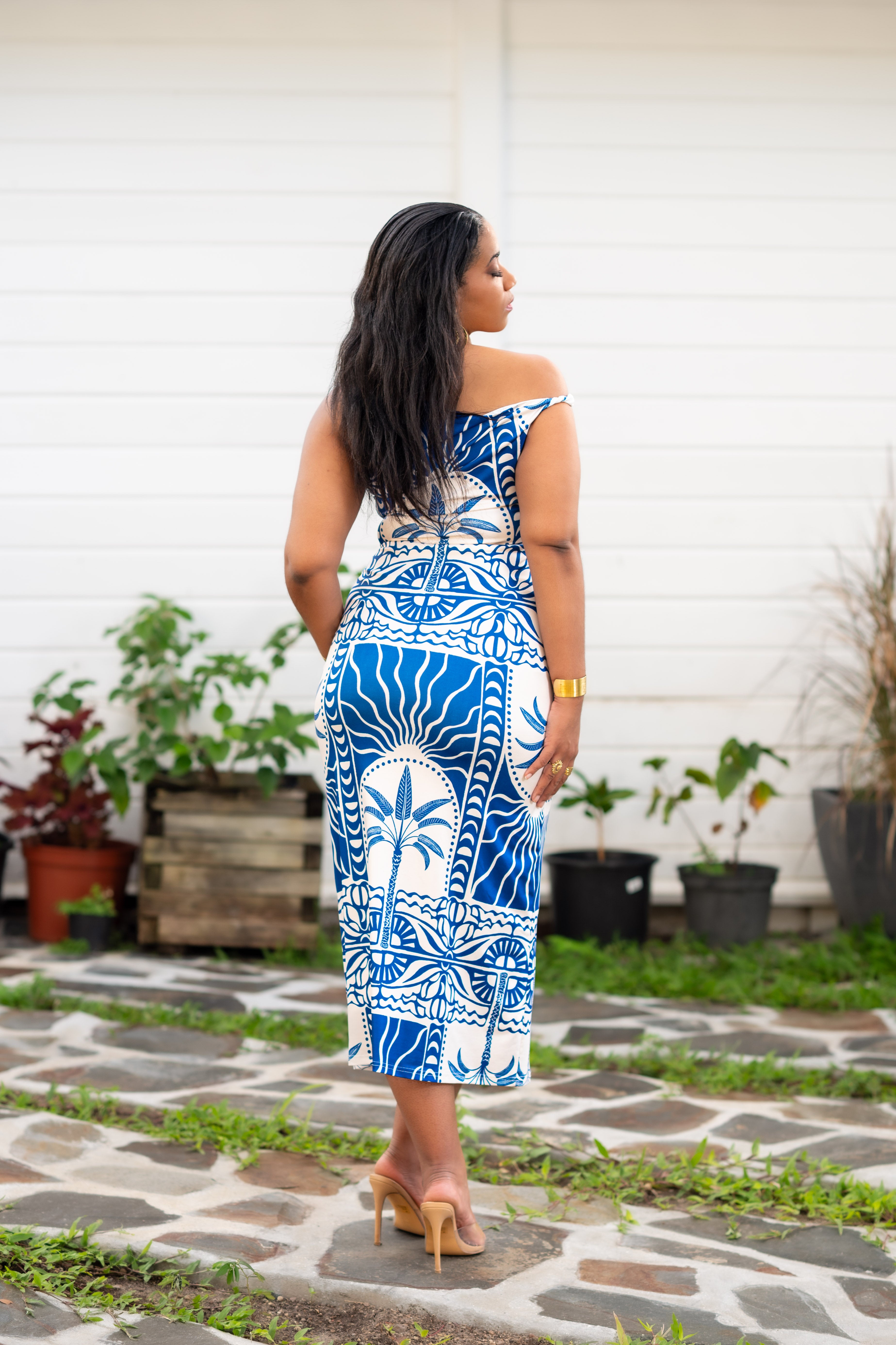 The Nautilus Moment - Robe midi bleue