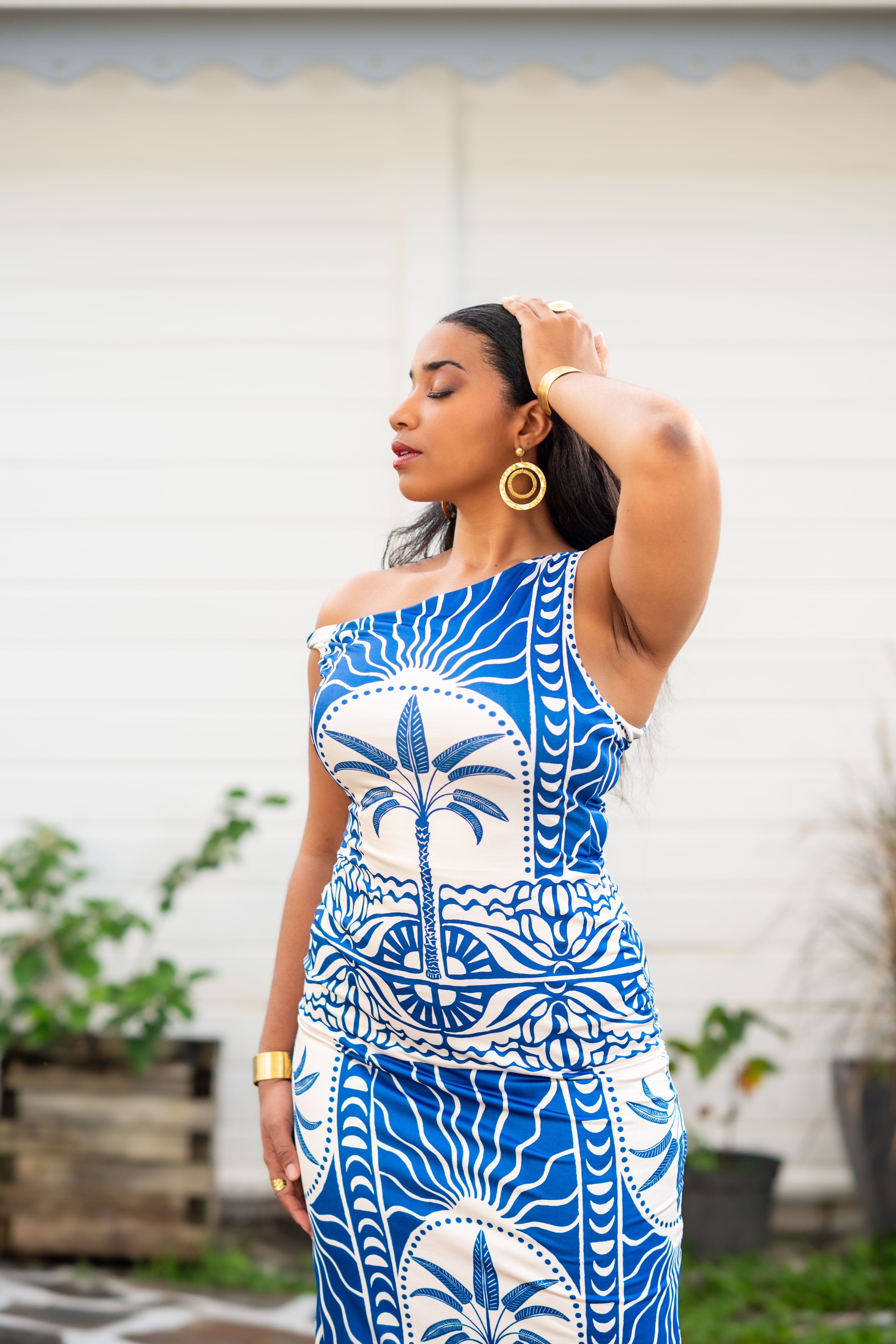 The Nautilus Moment - Robe midi bleue