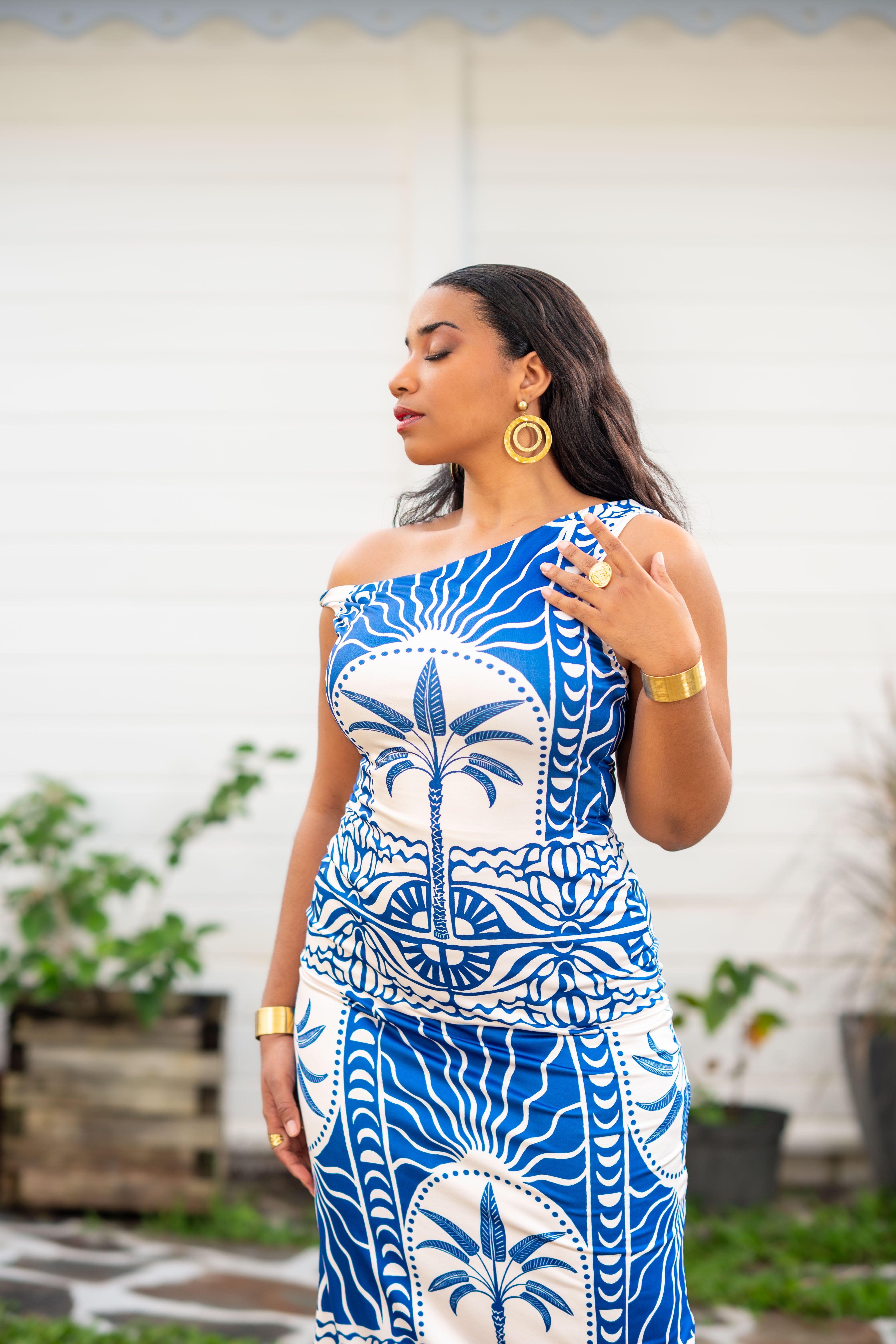The Nautilus Moment - Robe midi bleue