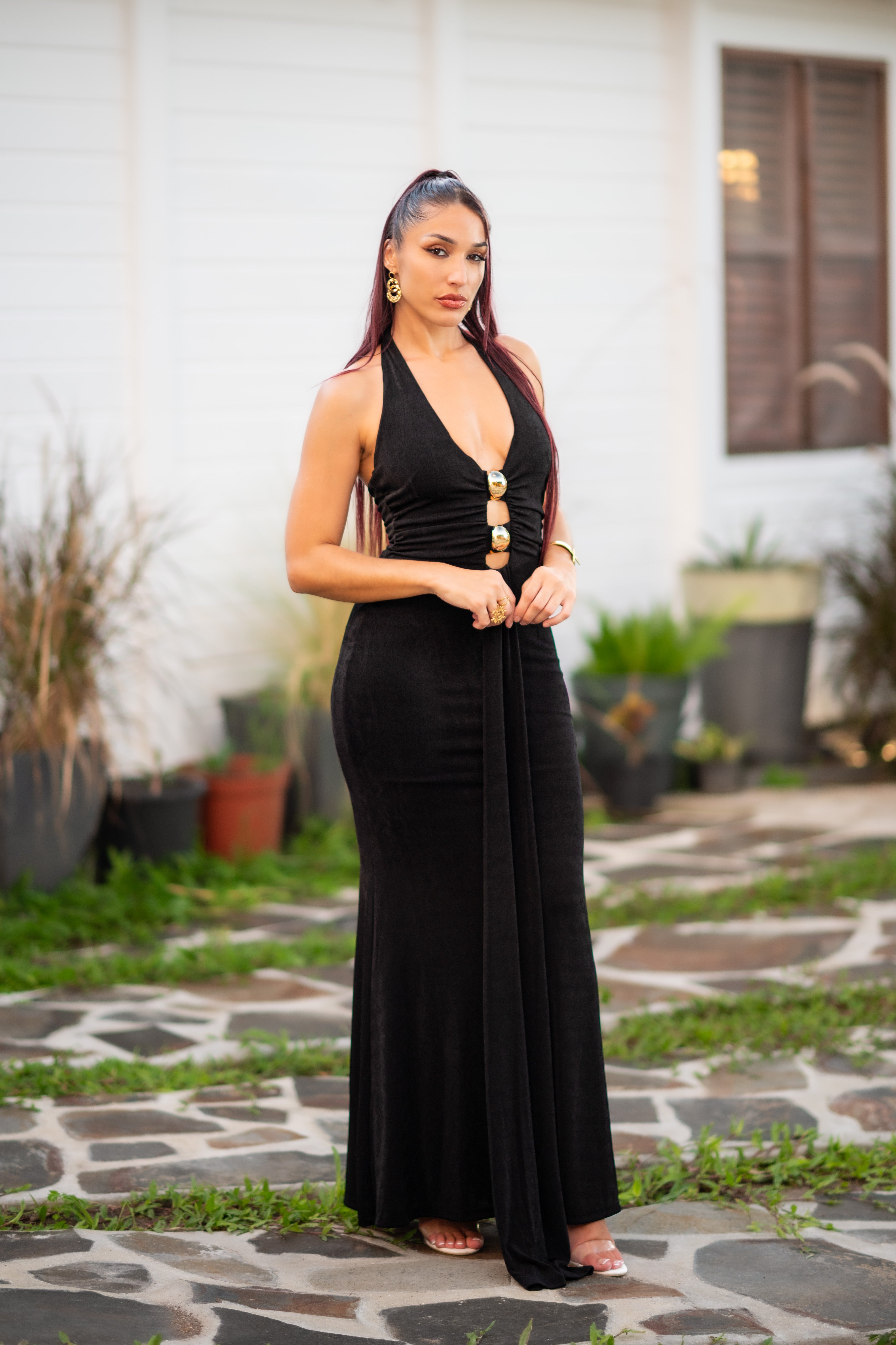 Night Ease - Robe longue noire