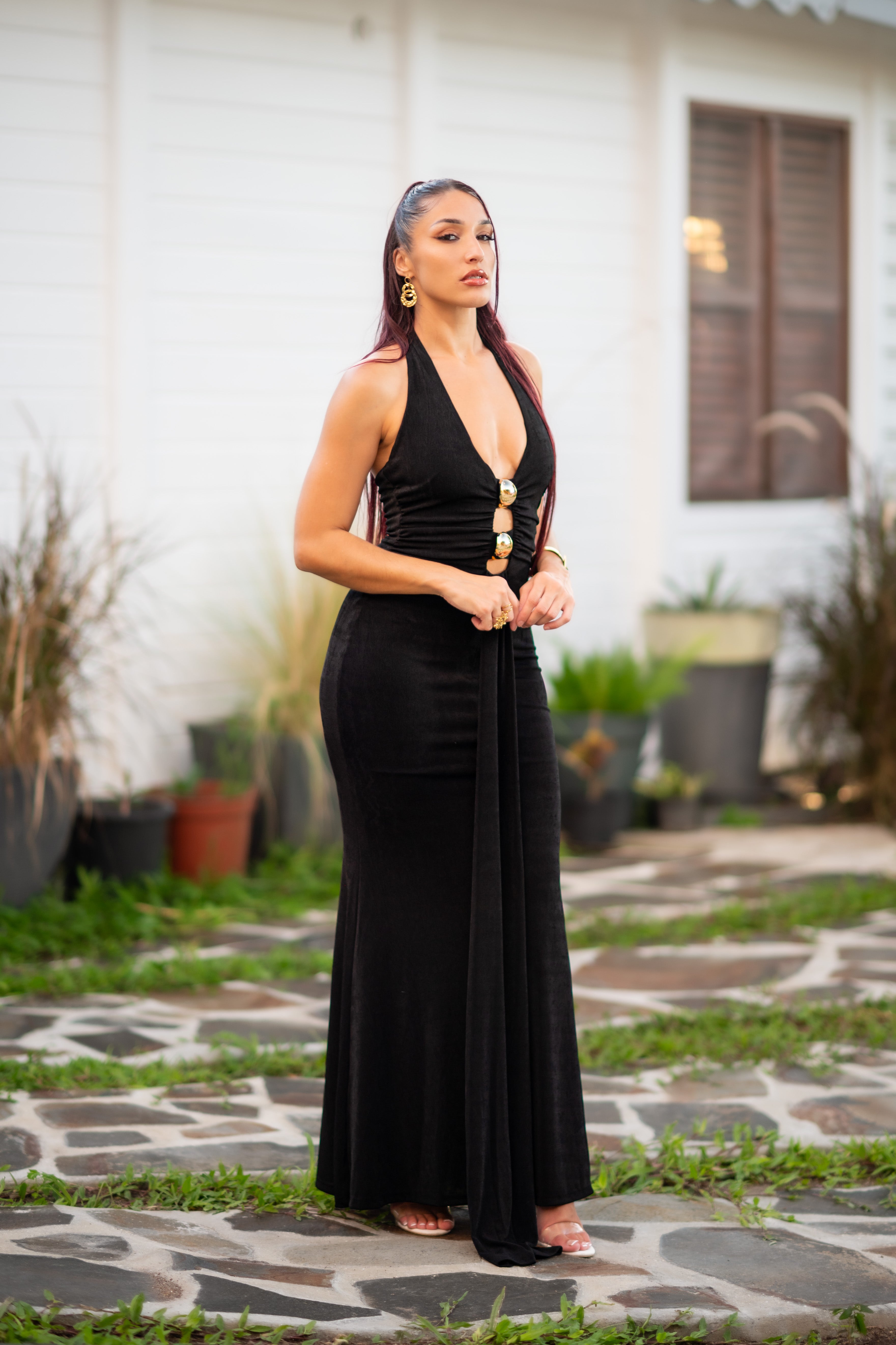 Night Ease - Robe longue noire