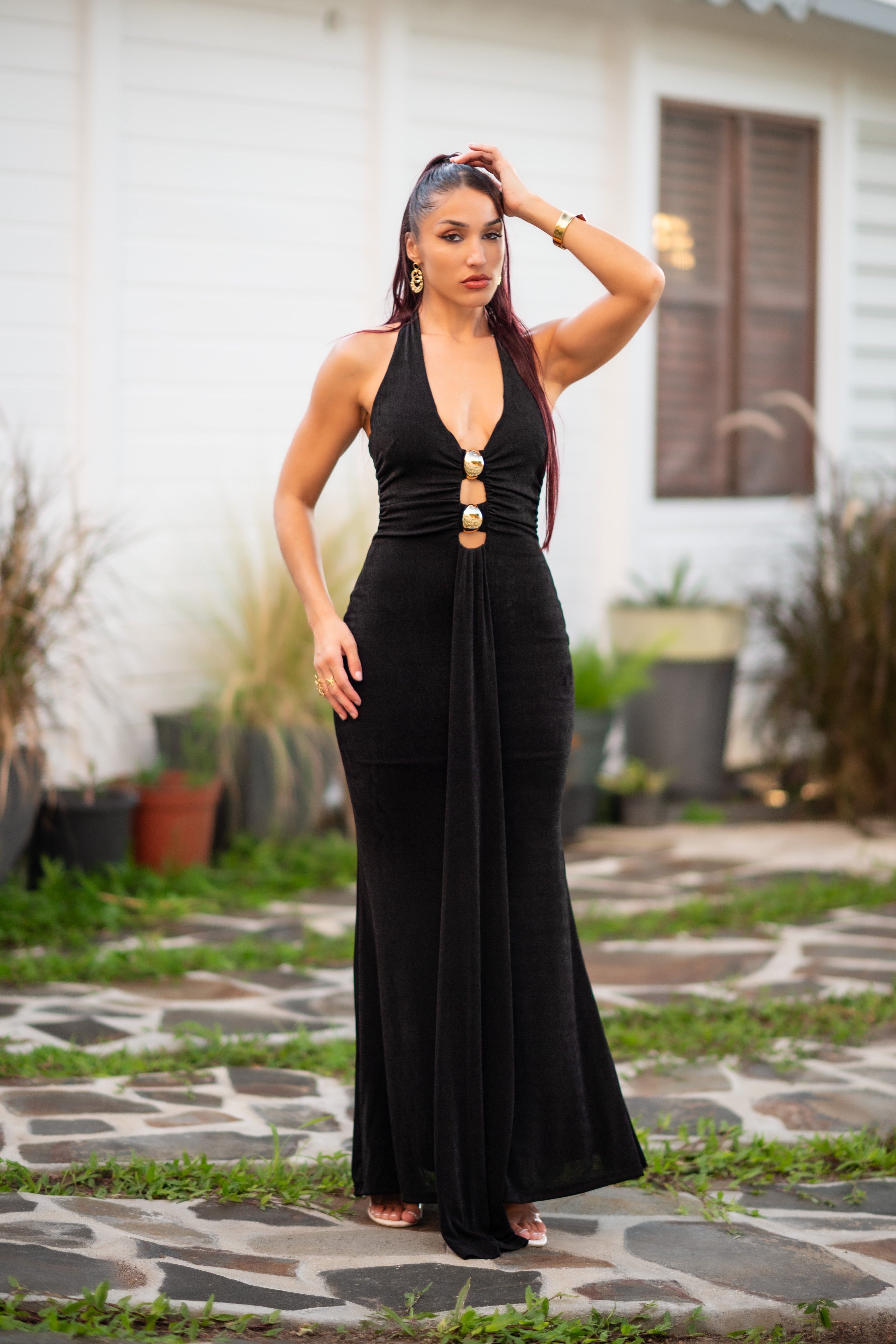 Night Ease - Robe longue noire