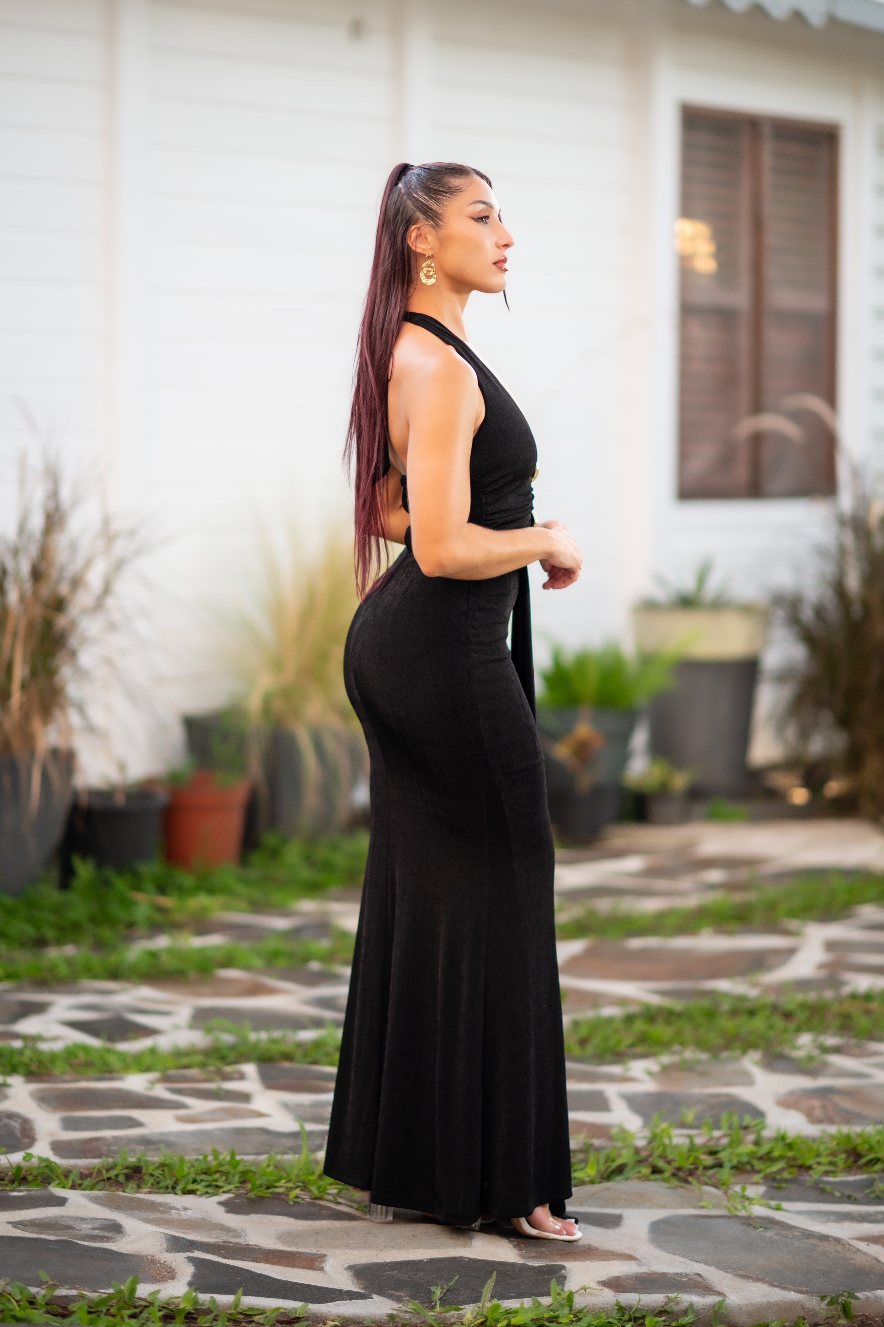 Night Ease - Robe longue noire