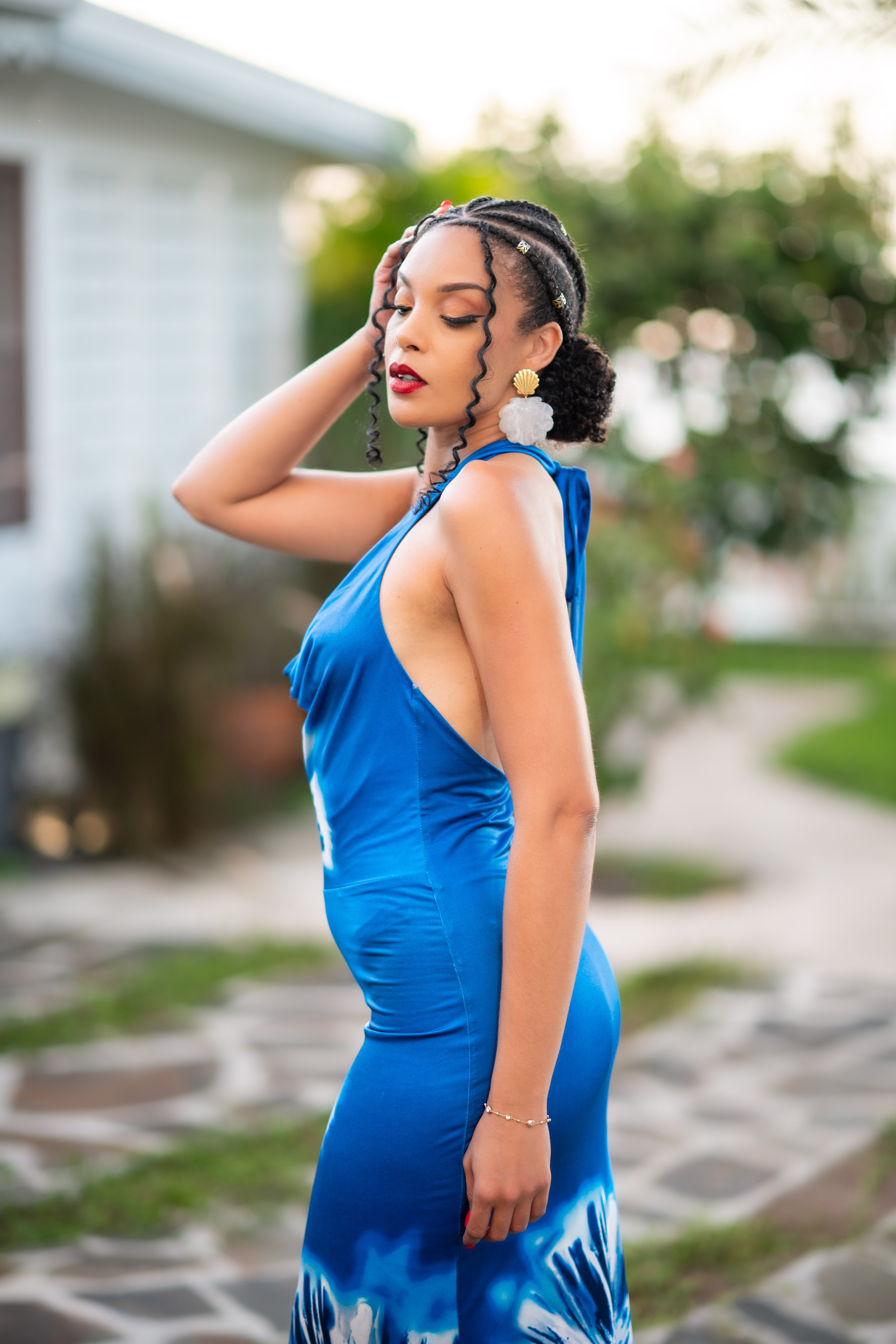 Blue Goddess - Robe longue bleue