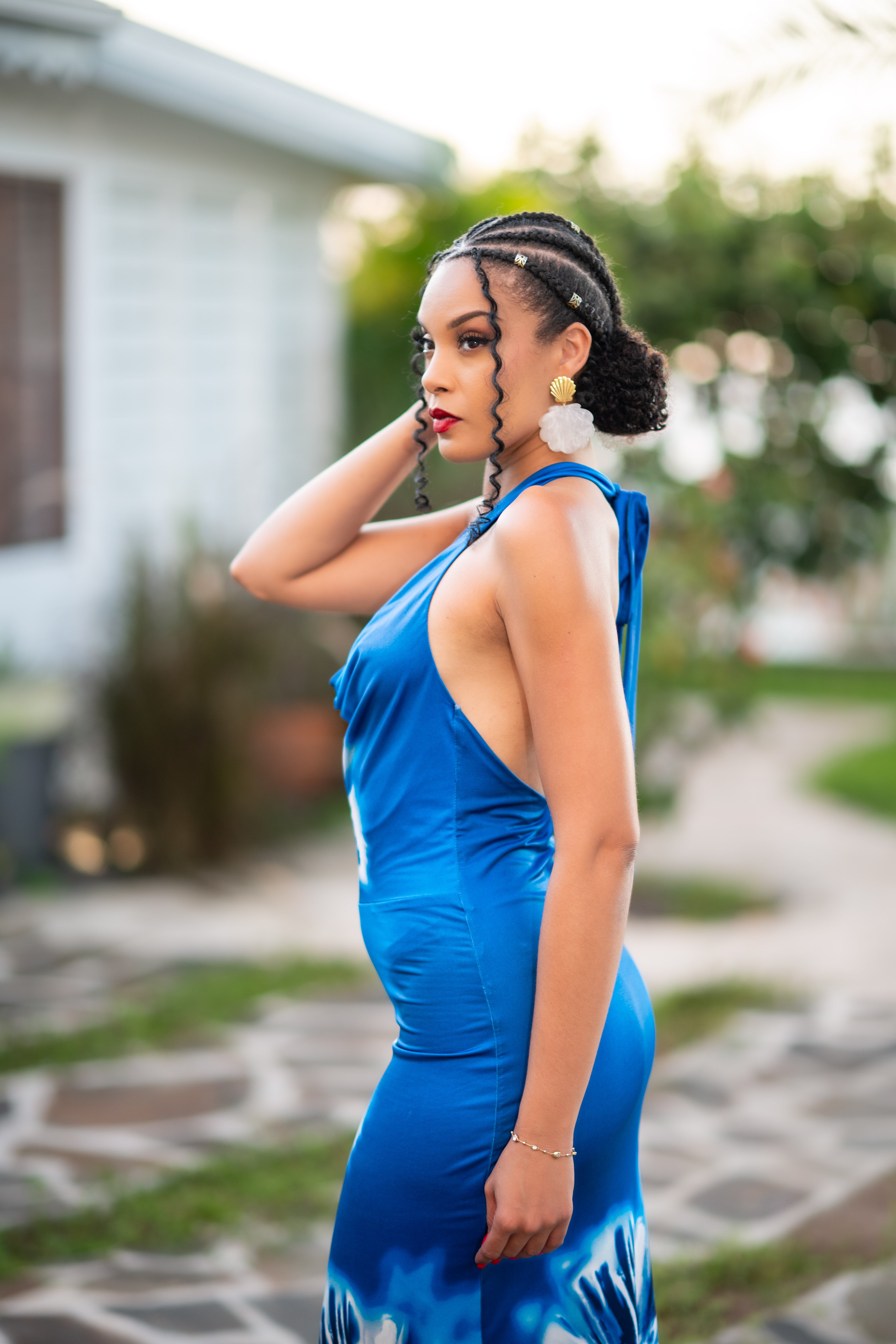 Blue Goddess - Robe longue bleue