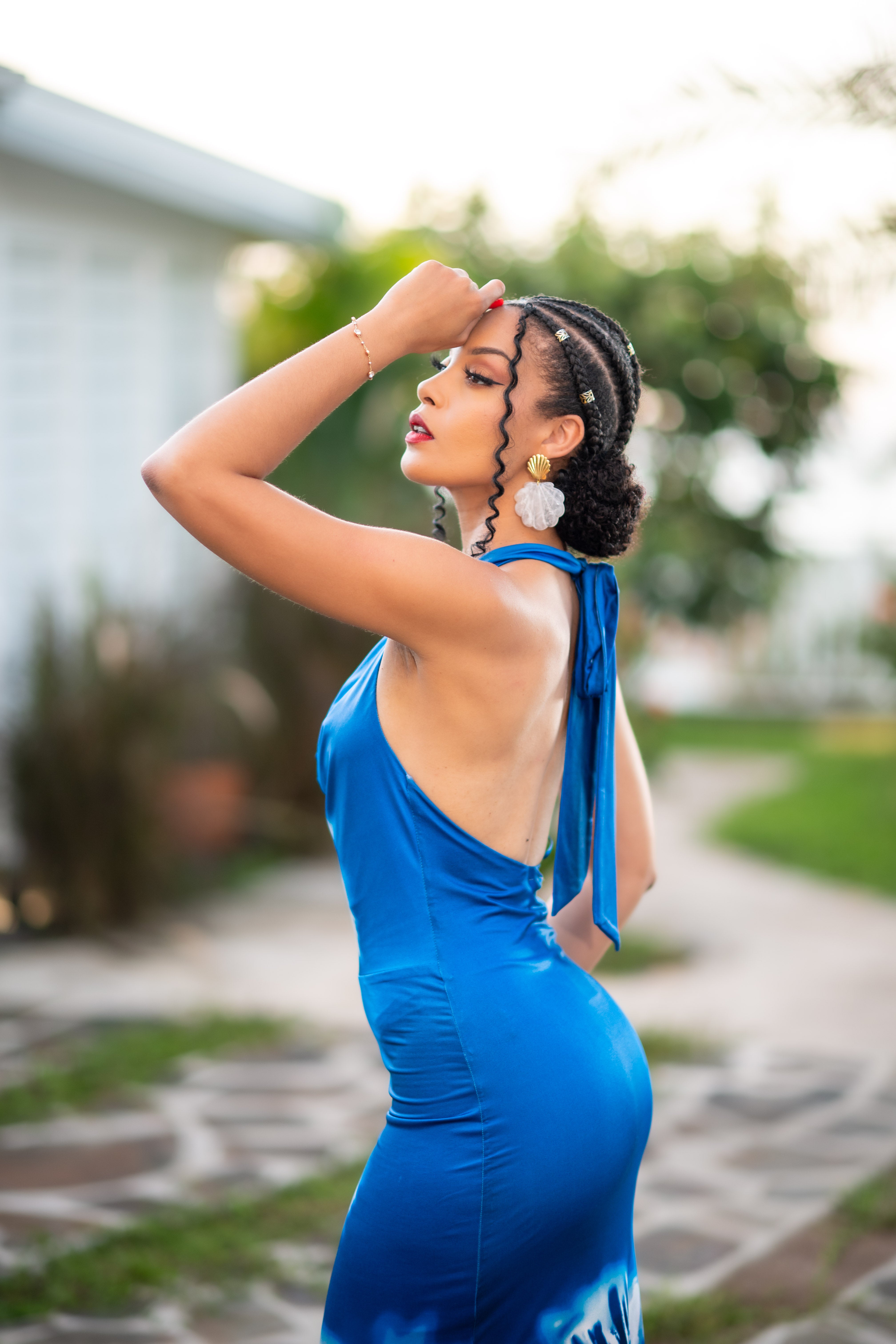 Blue Goddess - Robe longue bleue