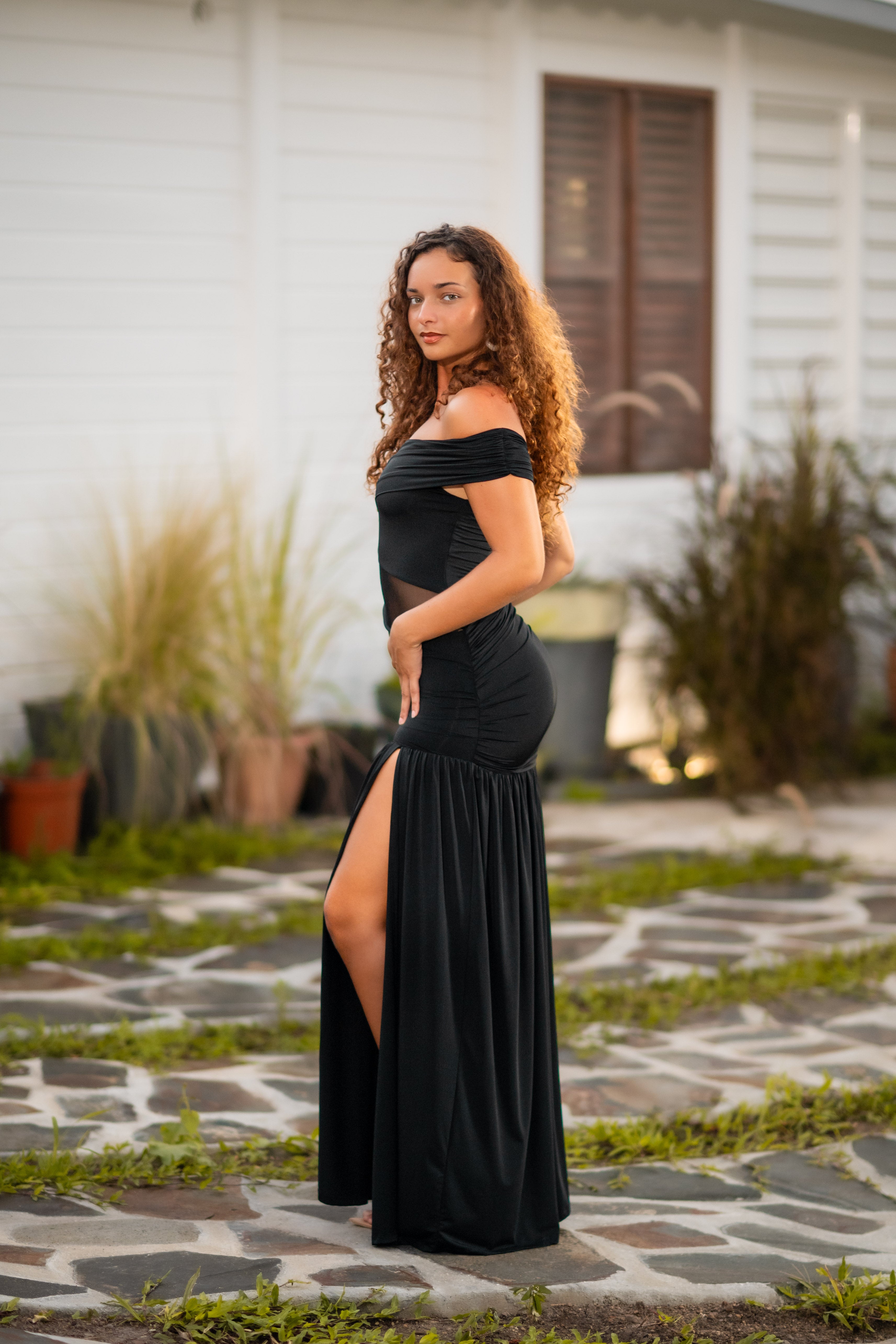 Soft Elegance - Robe longue noire