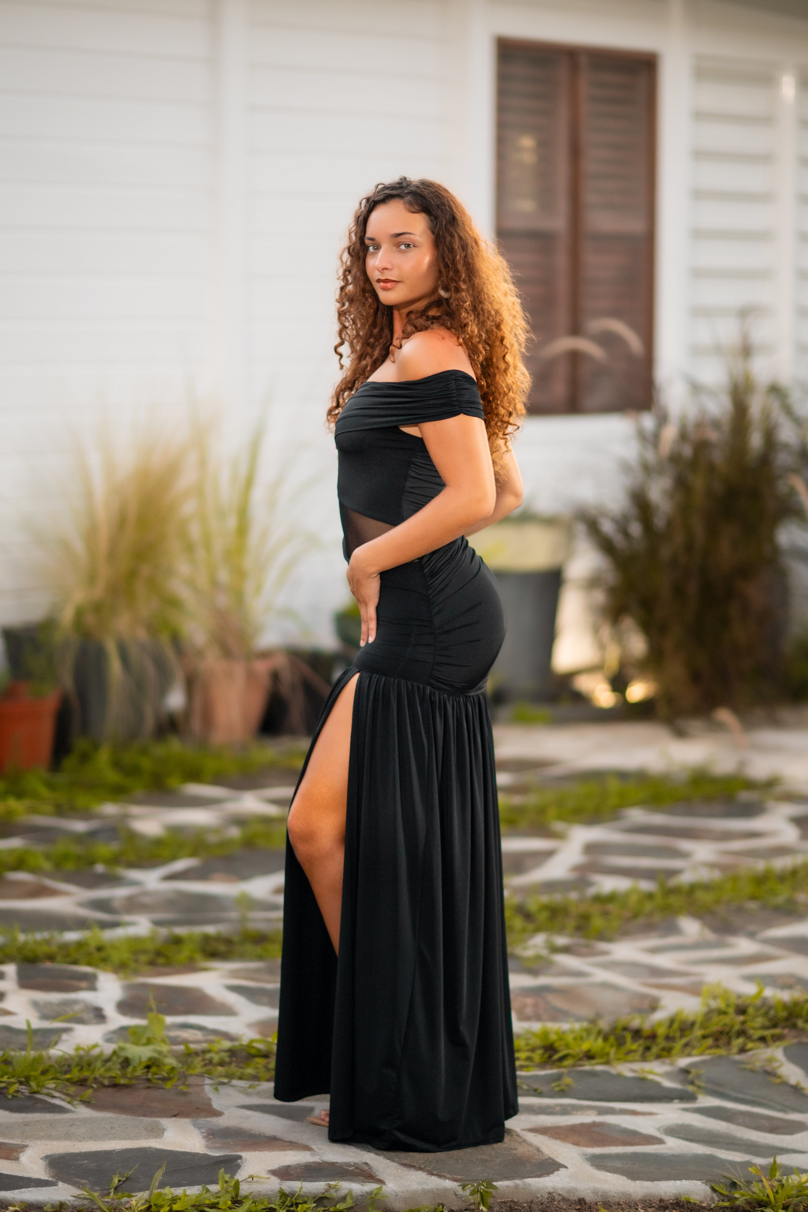 Soft Elegance - Robe longue noire