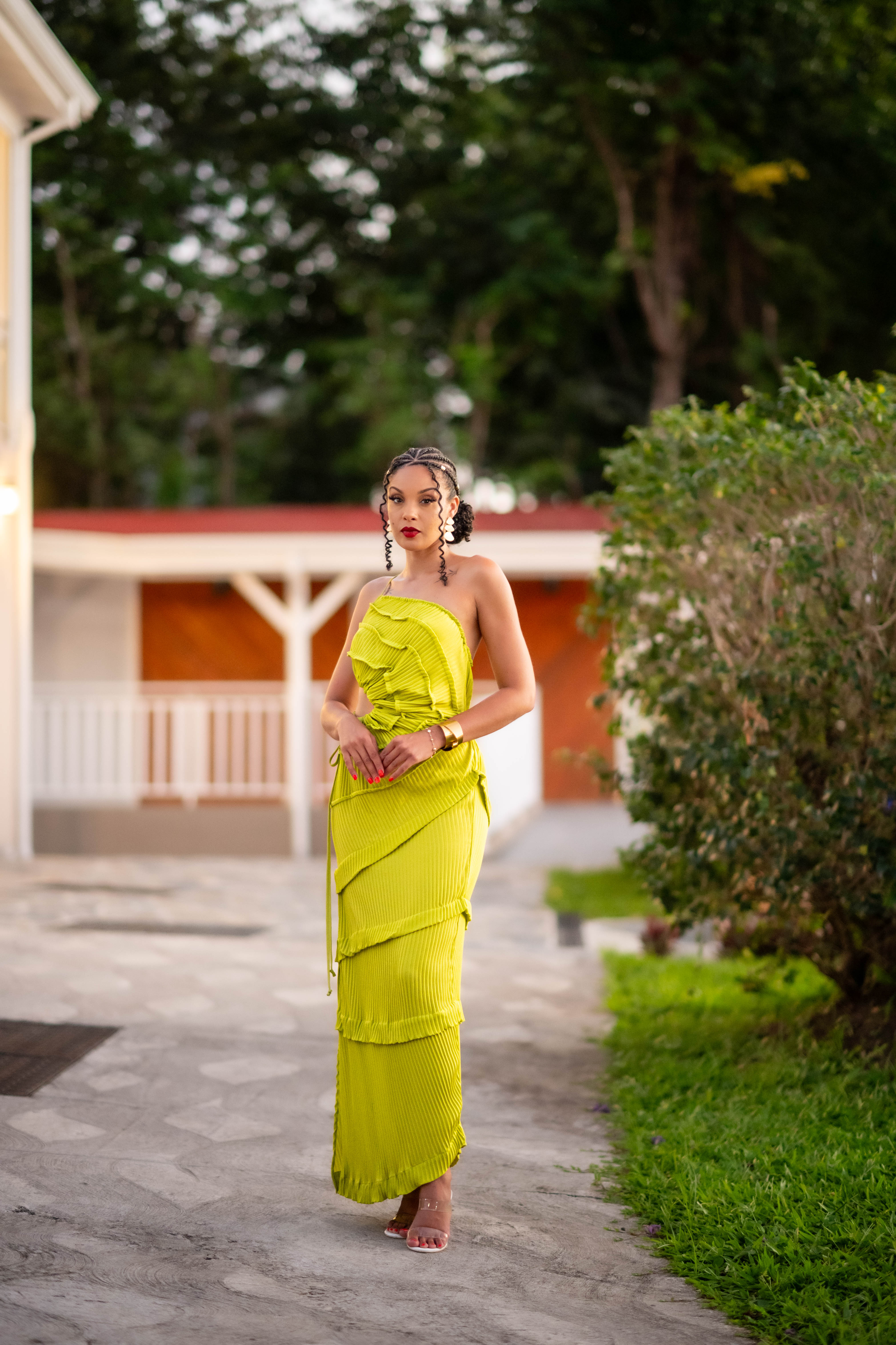 Green Lagoon - Robe longue verte