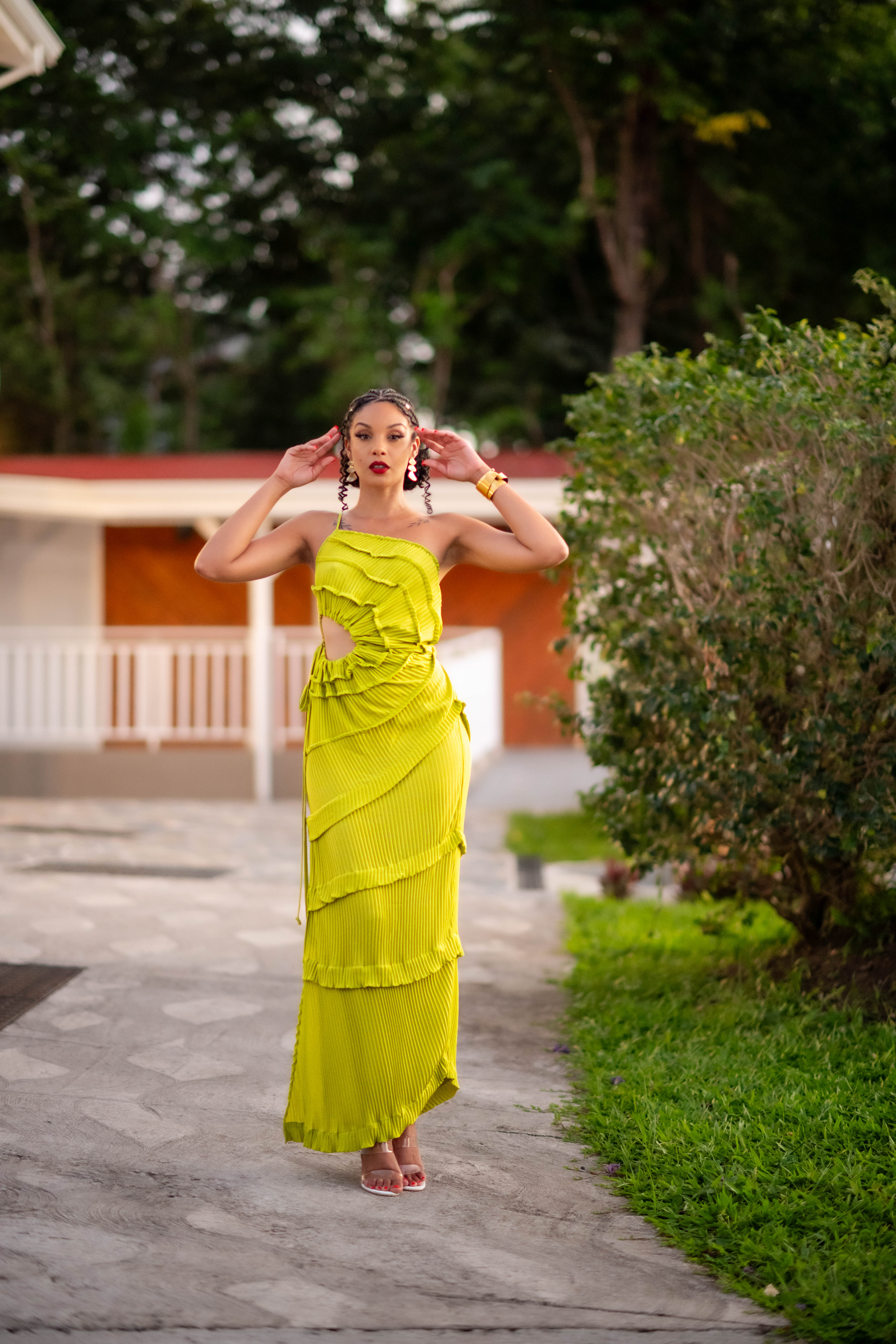 Green Lagoon - Robe longue verte