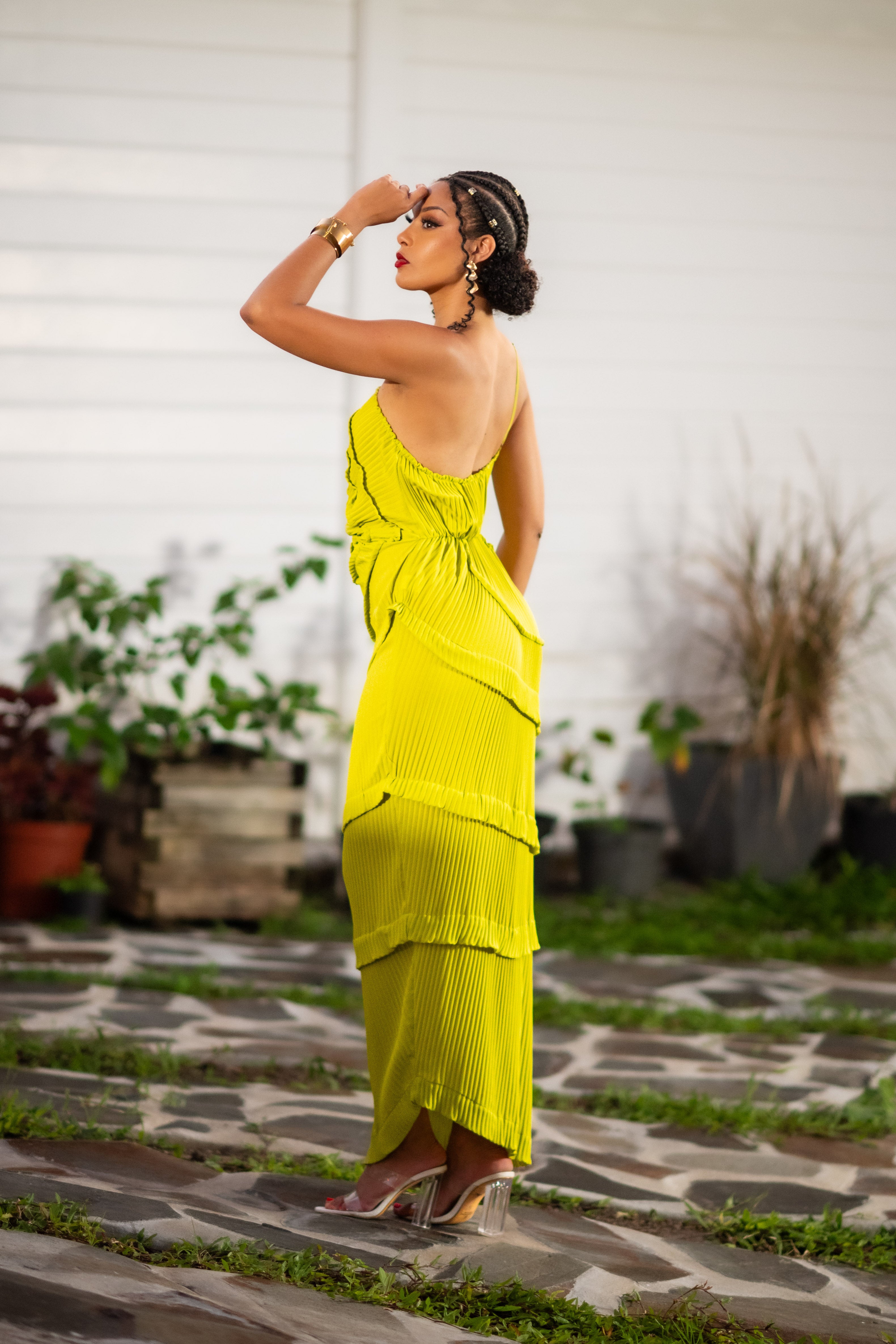 Green Lagoon - Robe longue verte