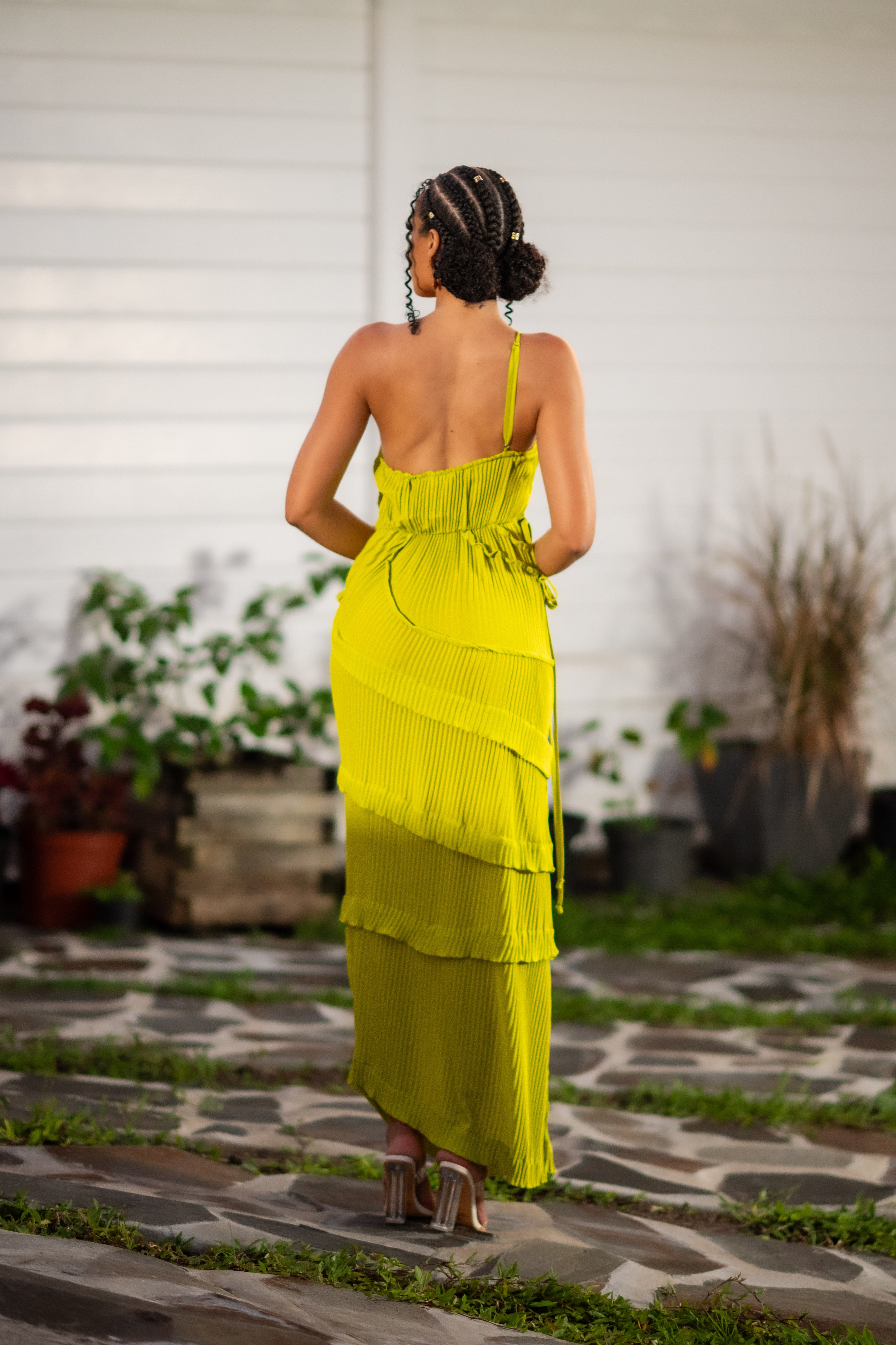 Green Lagoon - Robe longue verte