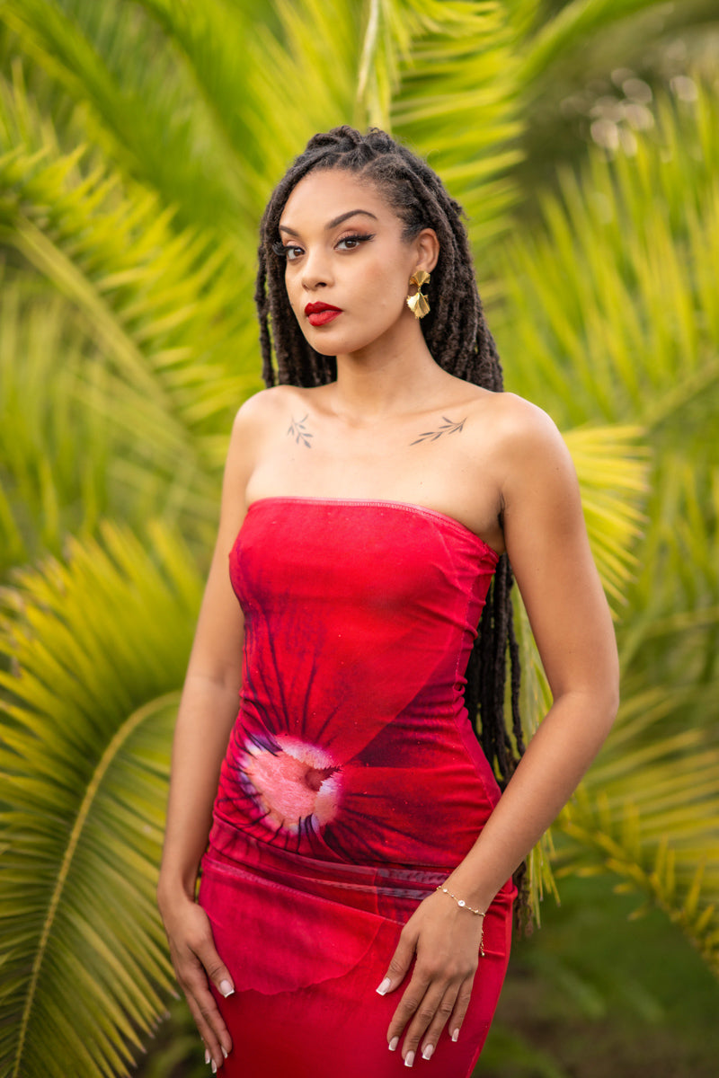 Red Rose - Robe longue rouge