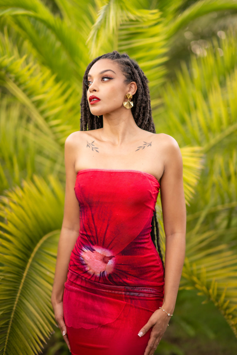 Red Rose - Robe longue rouge