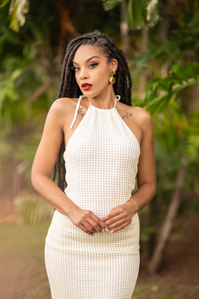 Crochet angel - Robe longue blanche