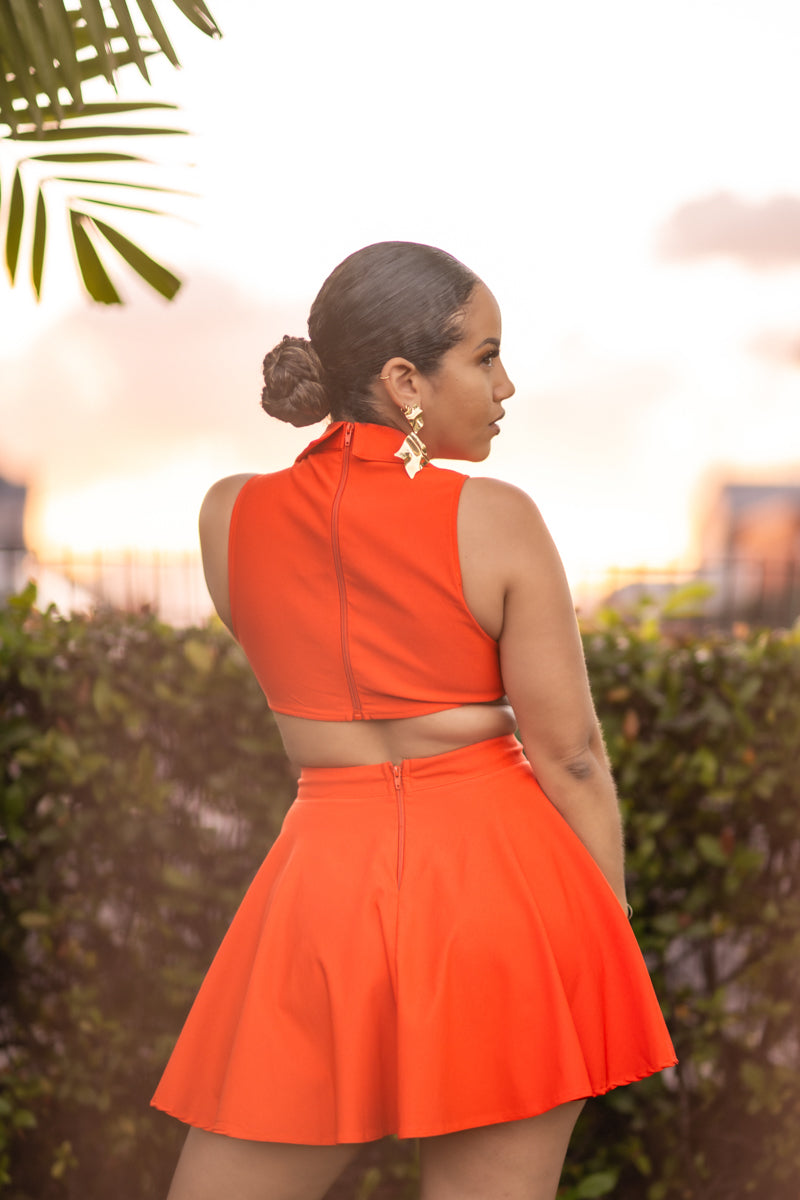 Spicy mami - Robe courte Orange