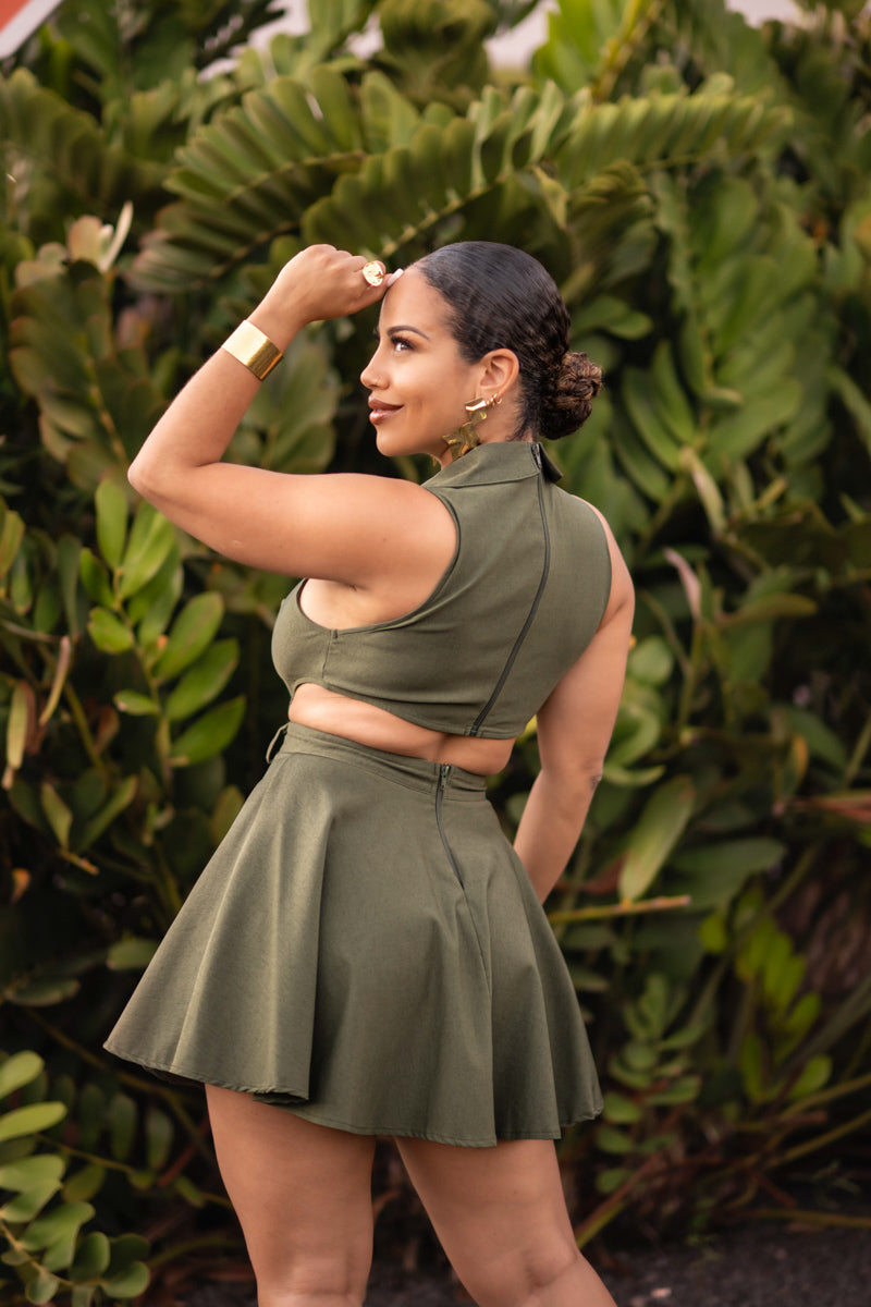 Spicy mami - Robe courte Kaki