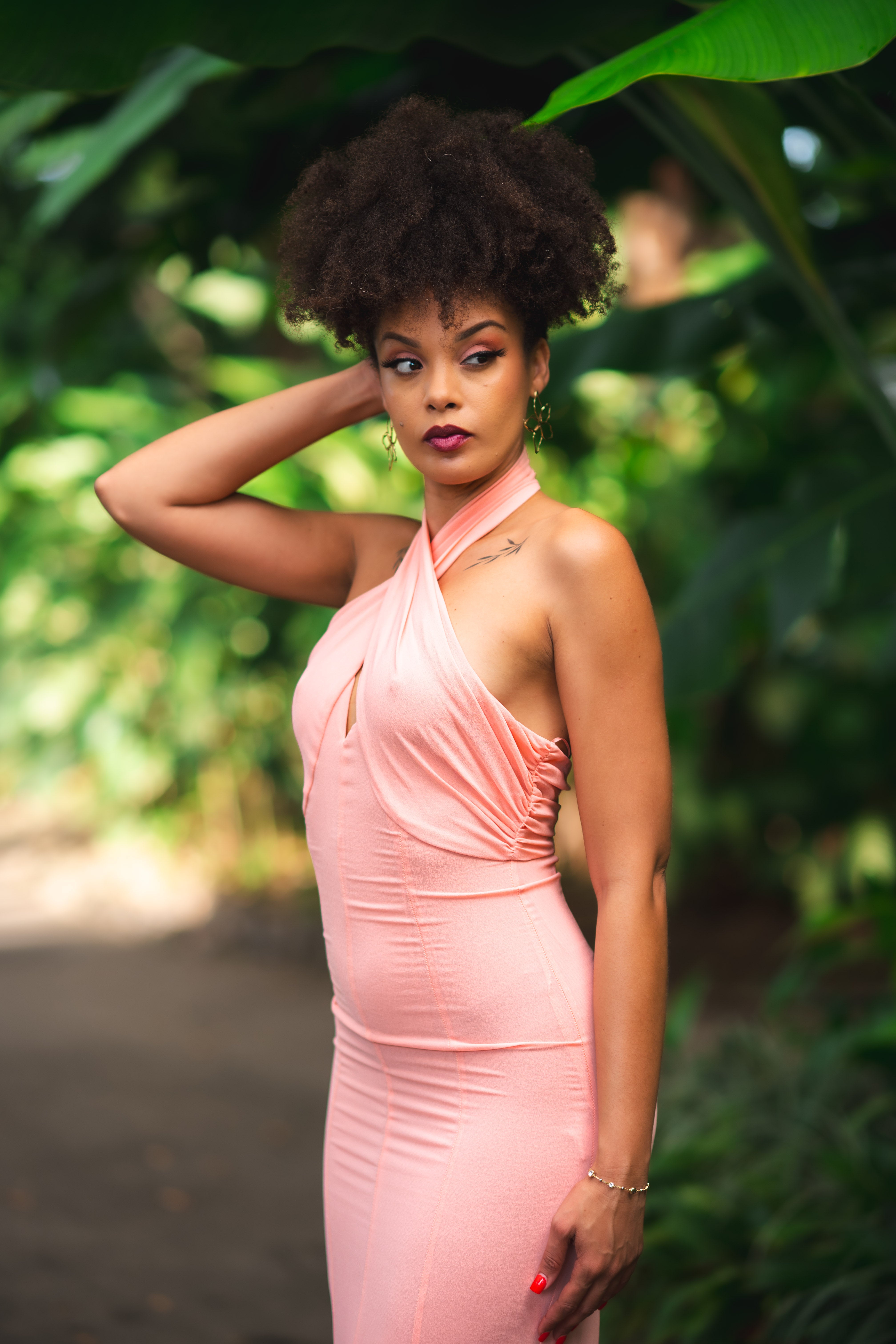 Rose Romance - Robe longue rose pastel