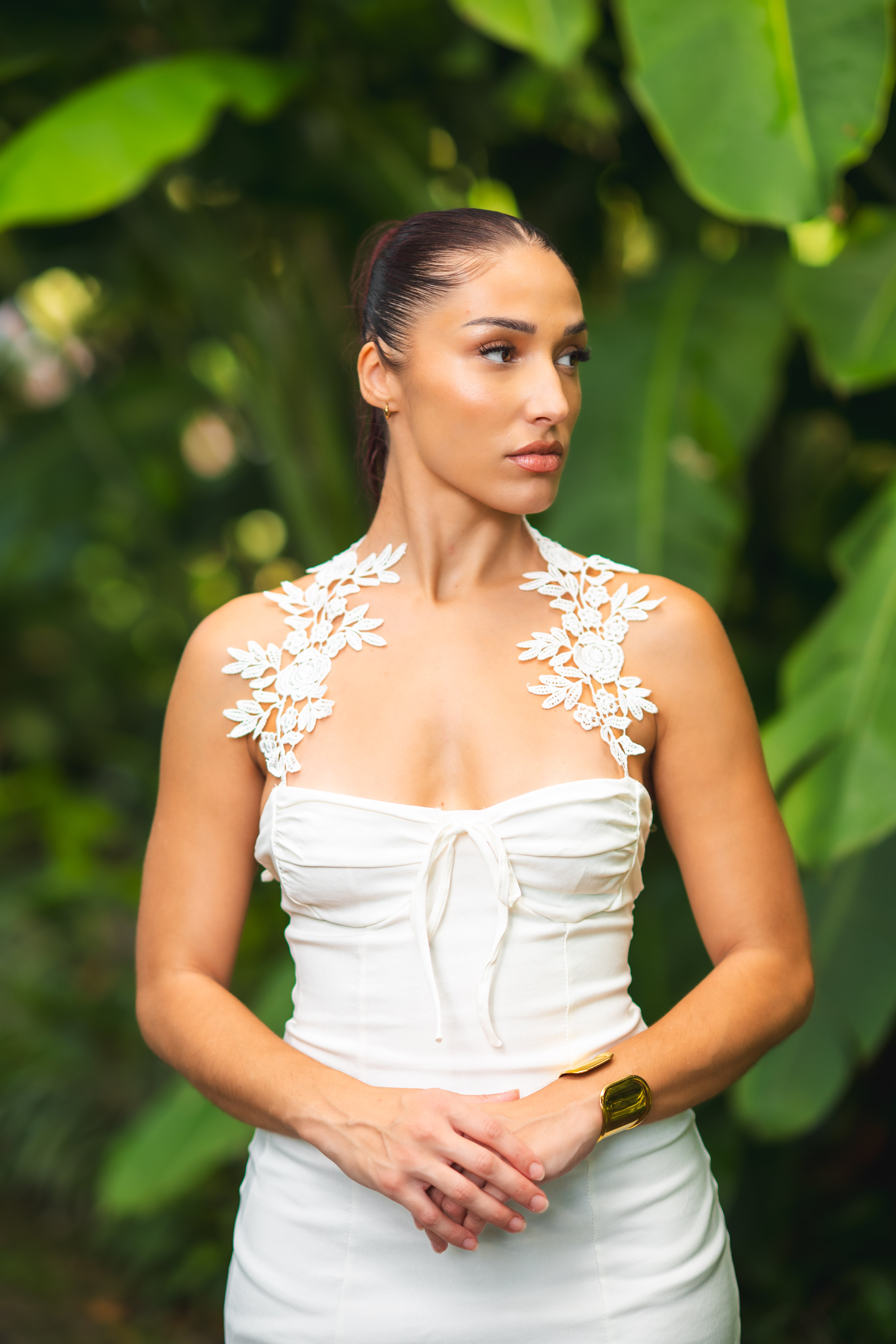 Heavenly Bloom - Robe courte blanche