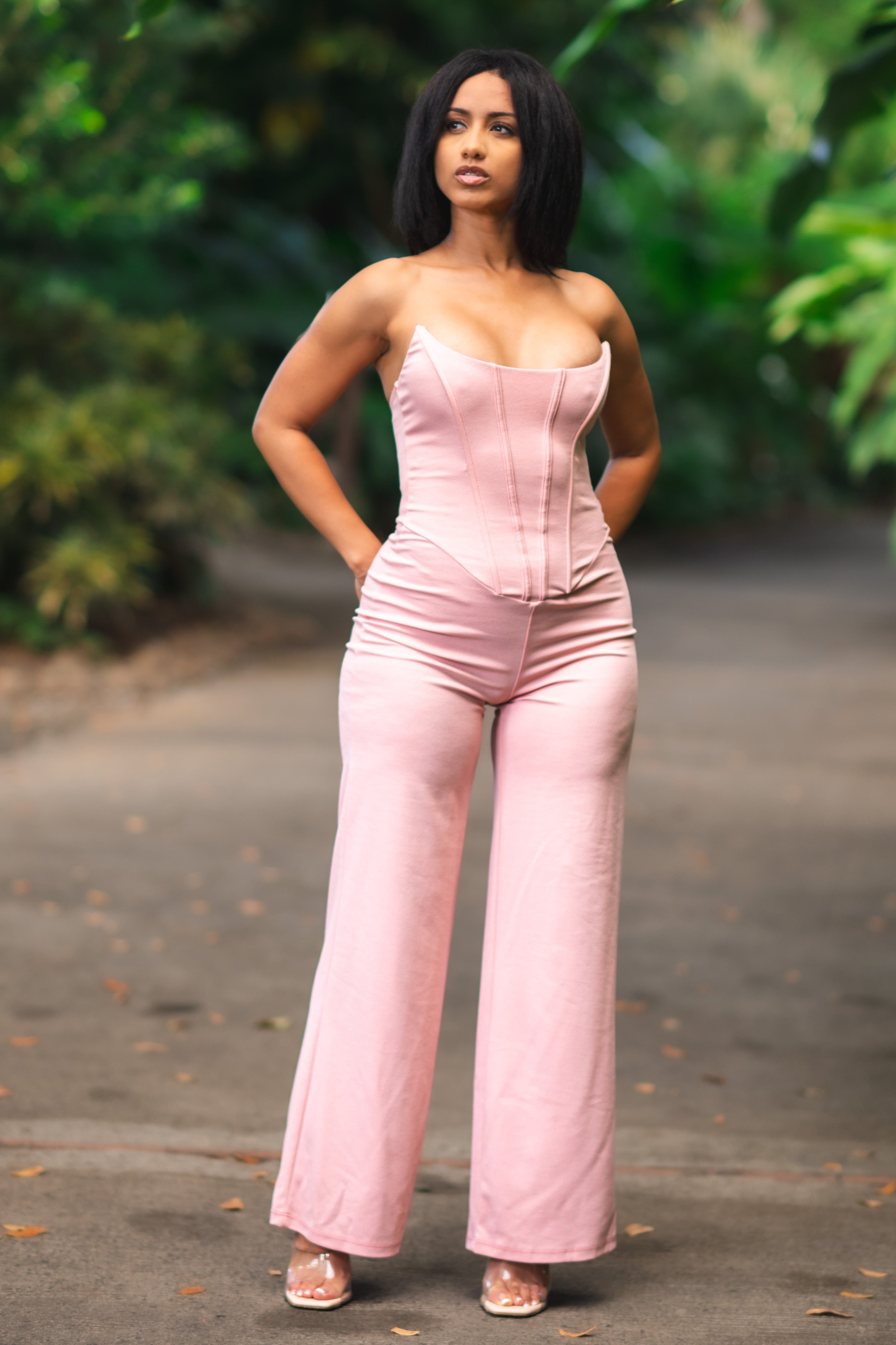 Soft Frame - Combinaison rose pastel