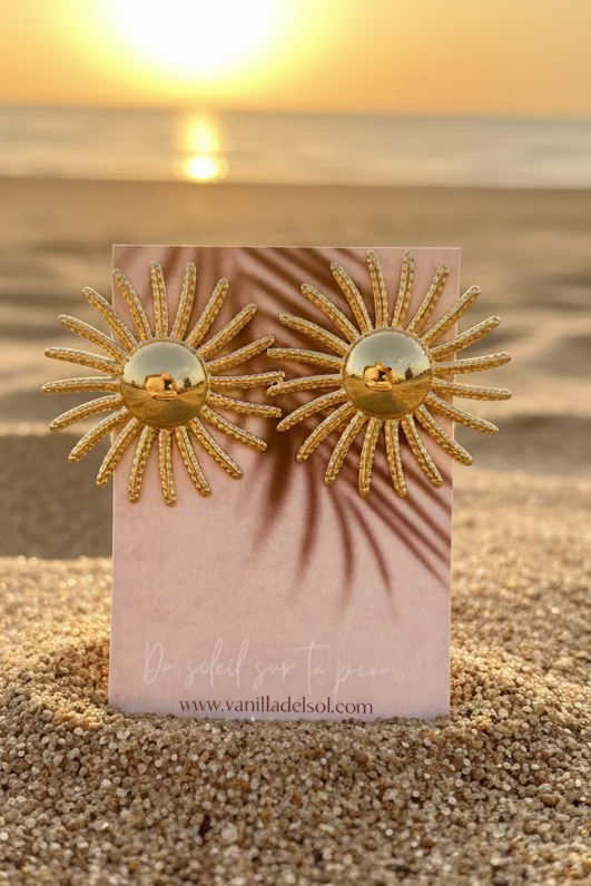 Sunny days - Boucles d'oreilles acier inoxydable