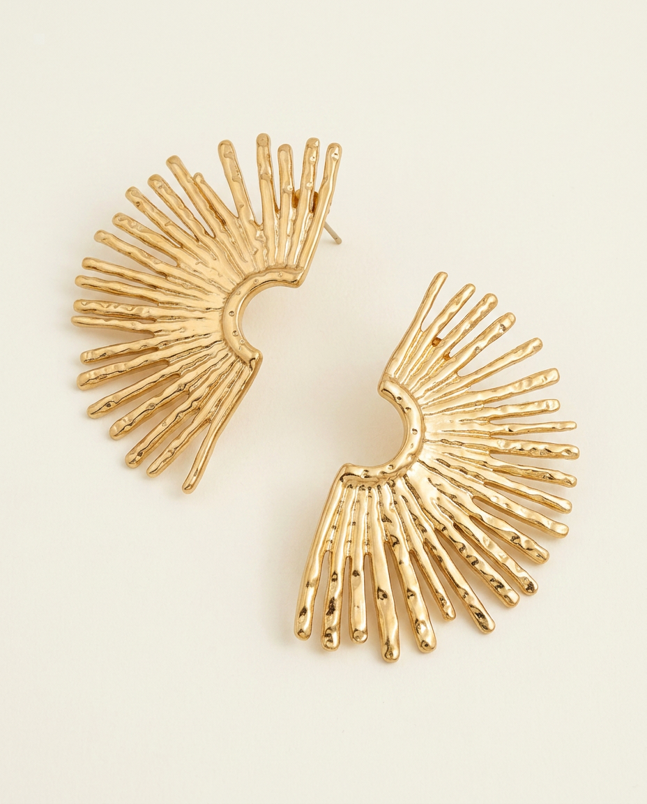 Sunrays - Boucles d'oreilles acier inoxydable