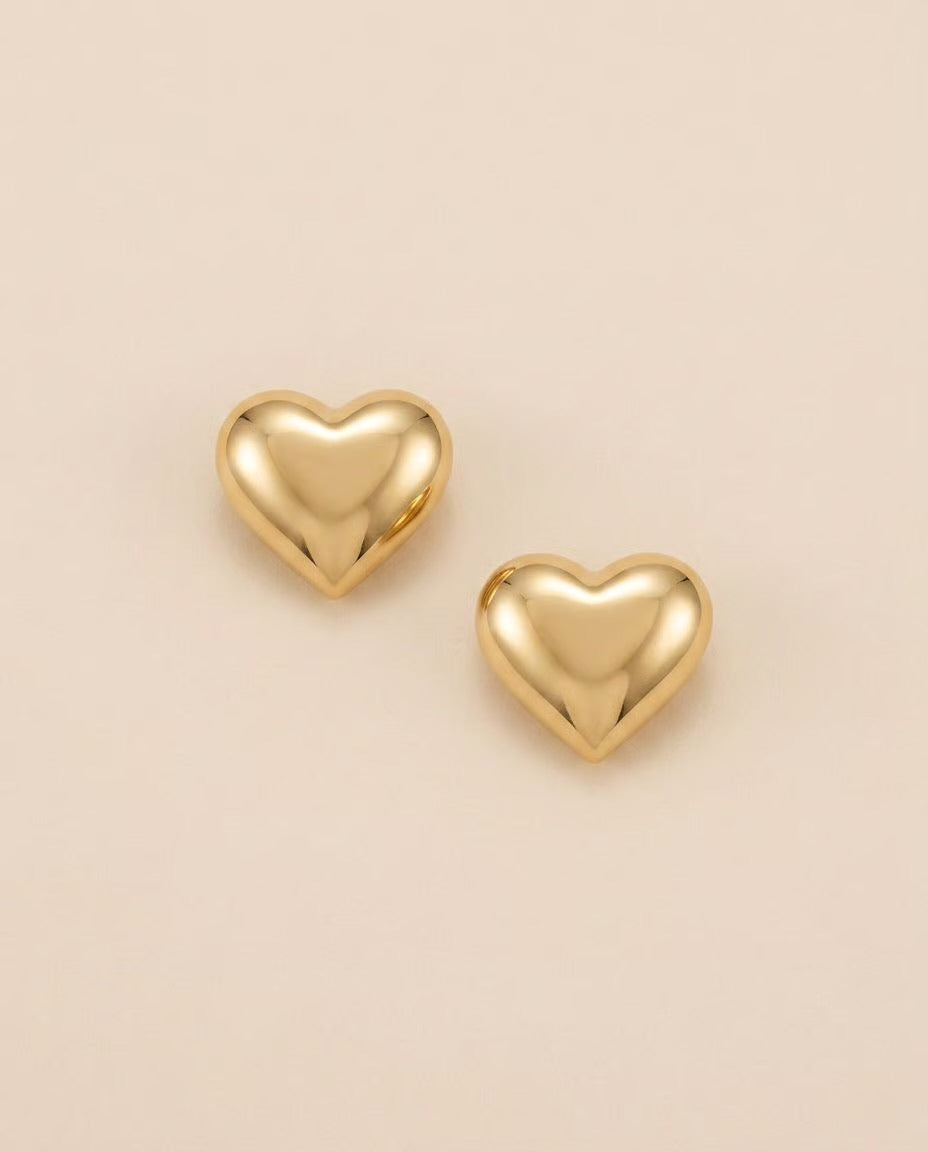 Amor - Petites boucles en forme de coeur en acier inoxydable