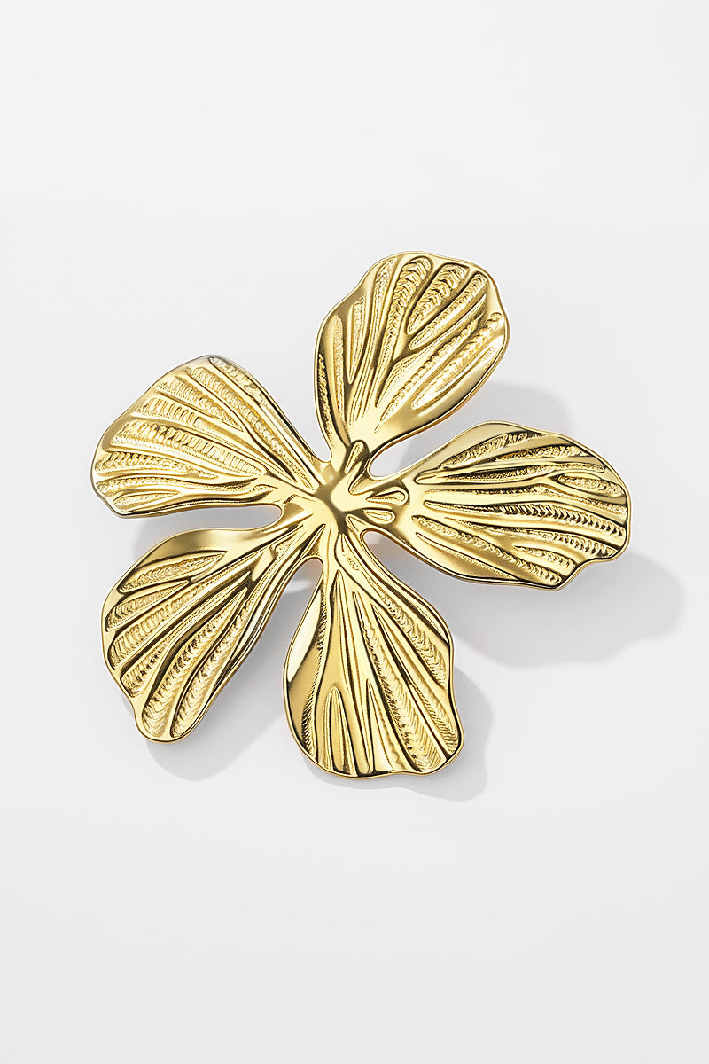 Lysa - Broche fleur en acier inoxydable
